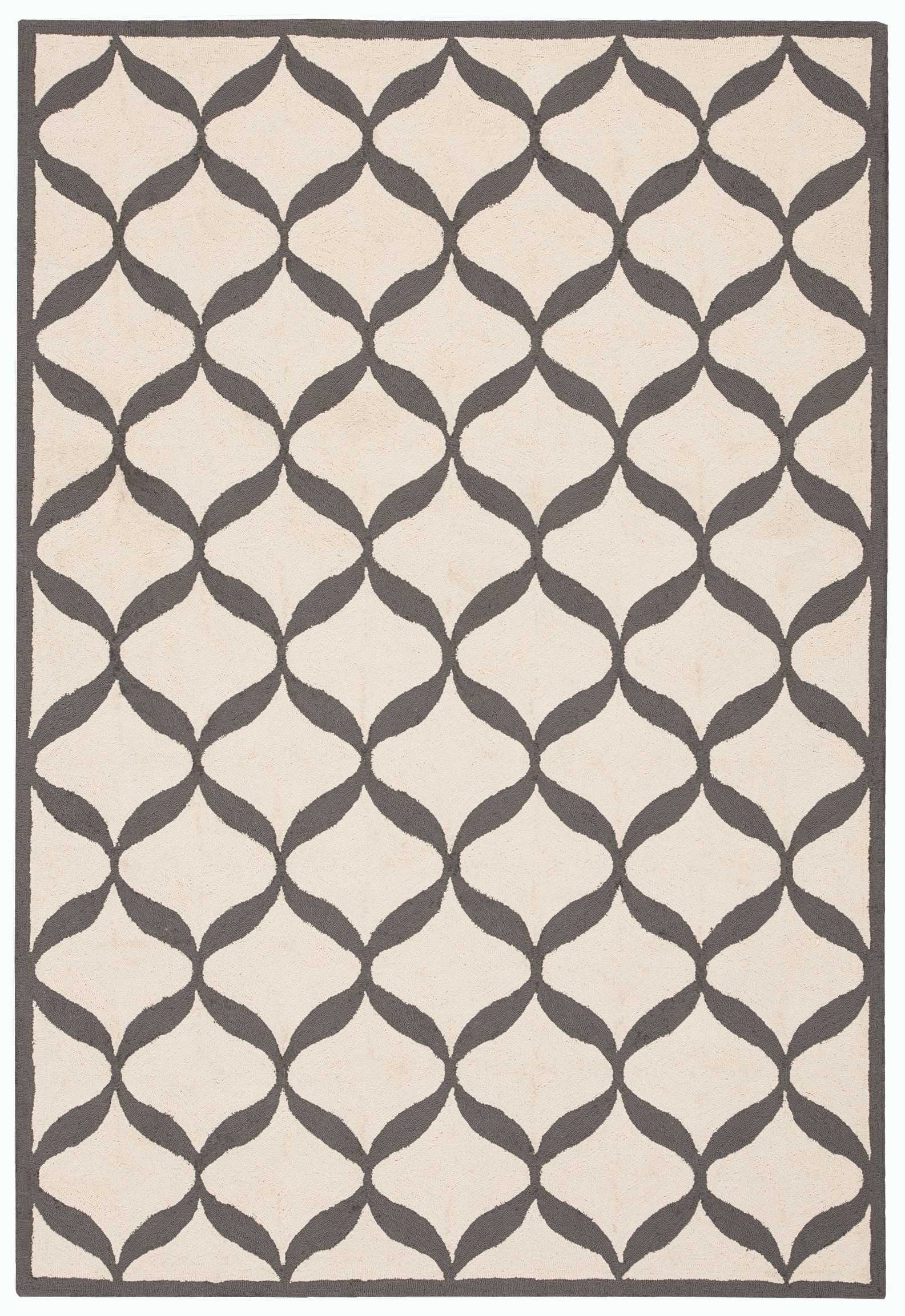 Nourison Decor Contemporary 5' x 7' Area Rug - White/Light Grey - Easy to Clean, Non-Shedding - Perfect for Bedroom, Living Room, Dining Room & Kitchen - Soft & Durable Floor Covering for Home Decor