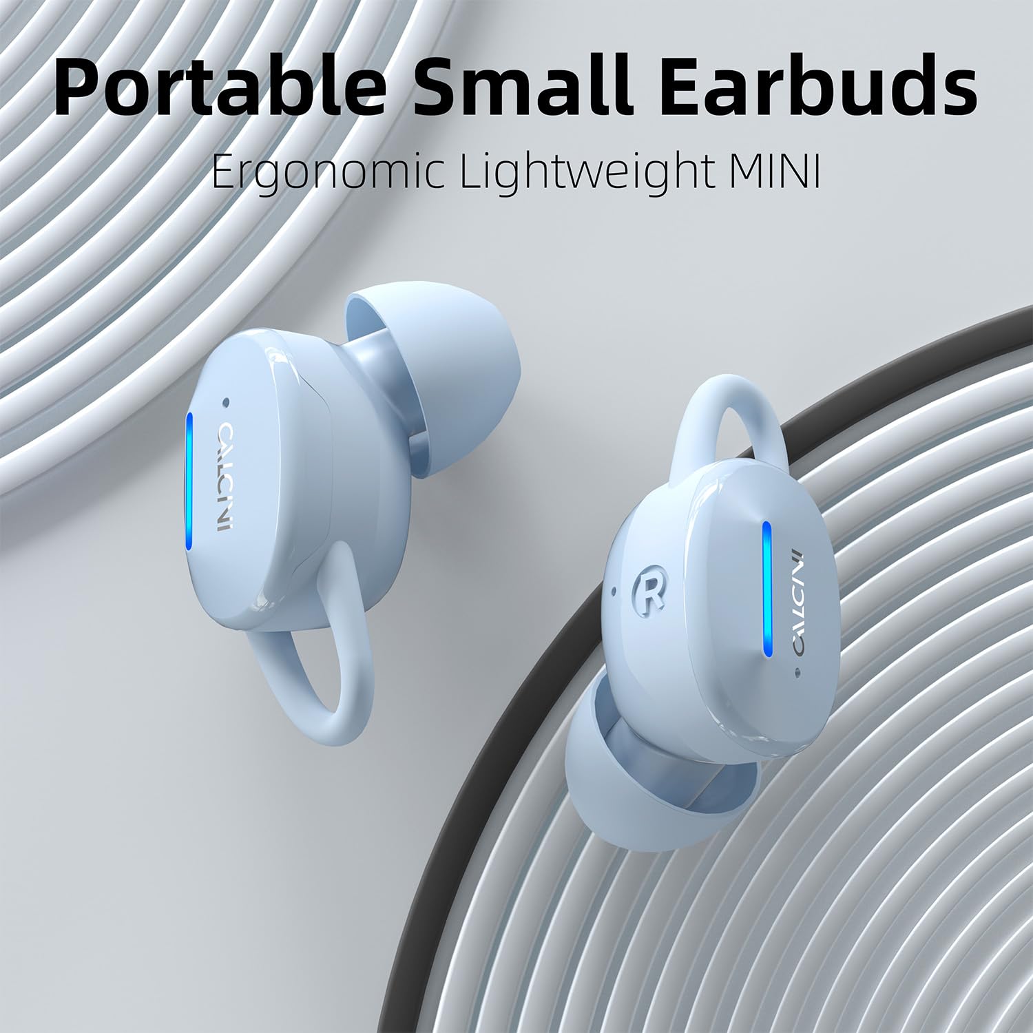 Wireless Bluetooth Earbuds IPX8 Waterproof, Touch Control in-Ear Headphones with Charging Case, TWS Earbuds for iPhone Samsung Android - Perfect for Workouts, Running, Gym & Daily Use - Deep Bass HD Sound & Built-in Mic