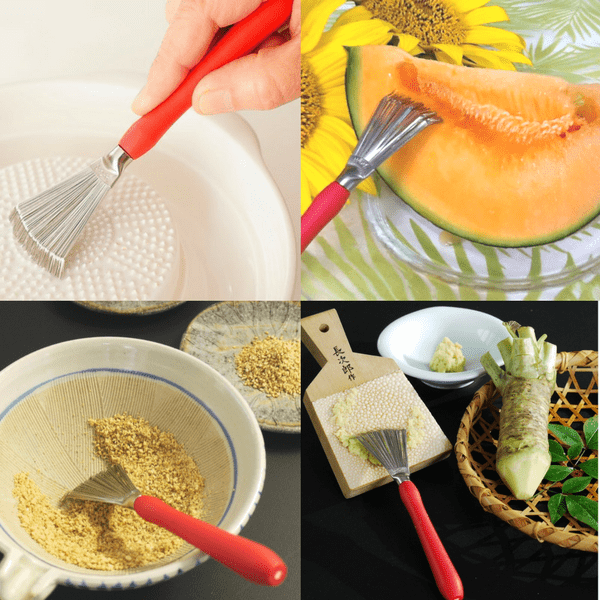 Premium Hoshizawa Stainless Steel Ginger Grater Brush - 14.5cm Kitchen Tool for Grating Ginger, Garlic & Root Vegetables - Perfect for Asian Cooking, Baking & Meal Prep