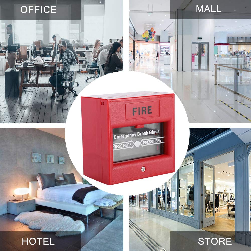 Emergency Alarm Button - Plastic Security Panic Button for Home & Office Safety - Fire Exit Release & Glass Break Alarm Switch - Ideal for Emergency Exits, Security Systems & Safety Drills