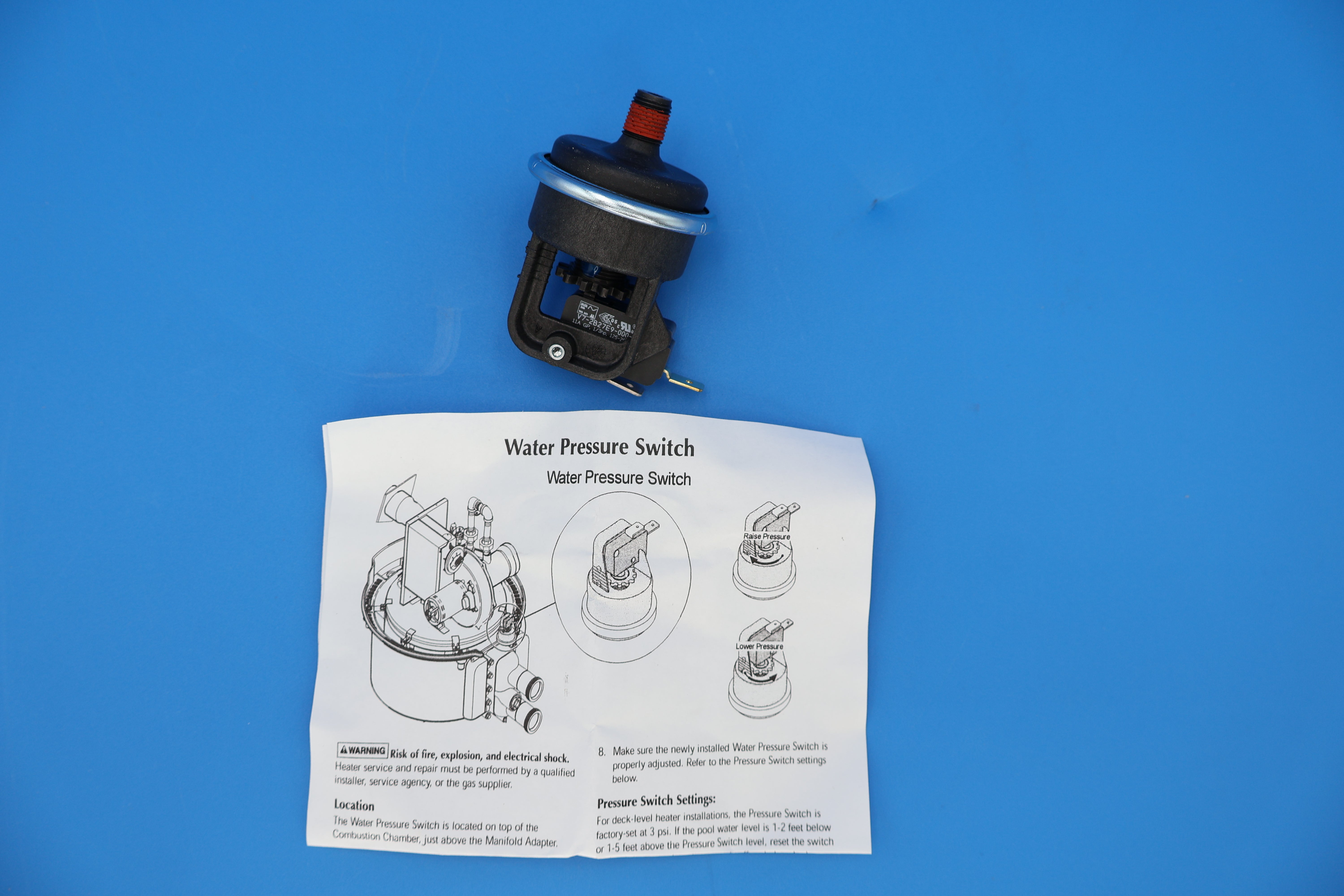 Pentair Mastertemp Pressure Switch Replacement 42001-0060S - Compatible with Pool & Spa Heaters - High Quality OEM Part for Efficient Heating System Maintenance