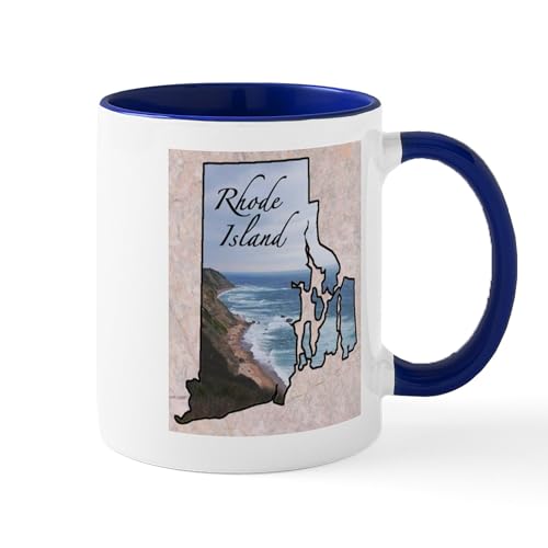 White/Navy Inside - Rhode Island Mugs