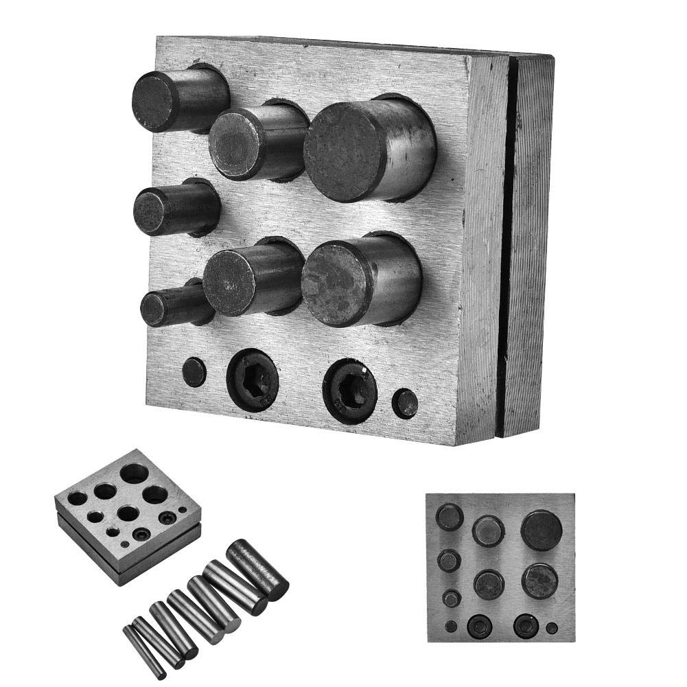Jadpes DIY Jewelry Punching Die Set - 7 Irregular Metal Circle Punch Tools for Metal Cutting, Disc Punching & Special Shaped Nests - Perfect for Jewelry Making, Leather Craft & Metalworking Projects