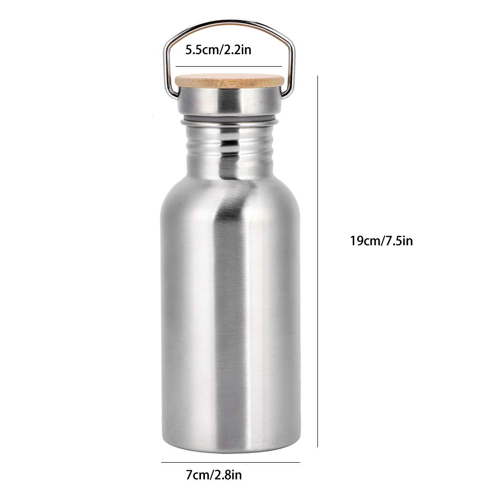 304 Stainless Steel Water Bottle - 500ml Eco-Friendly Reusable Sports Bottle for Travel, Camping, Hiking & Cycling | Leakproof & Durable for Outdoor Activities & Gym Workouts