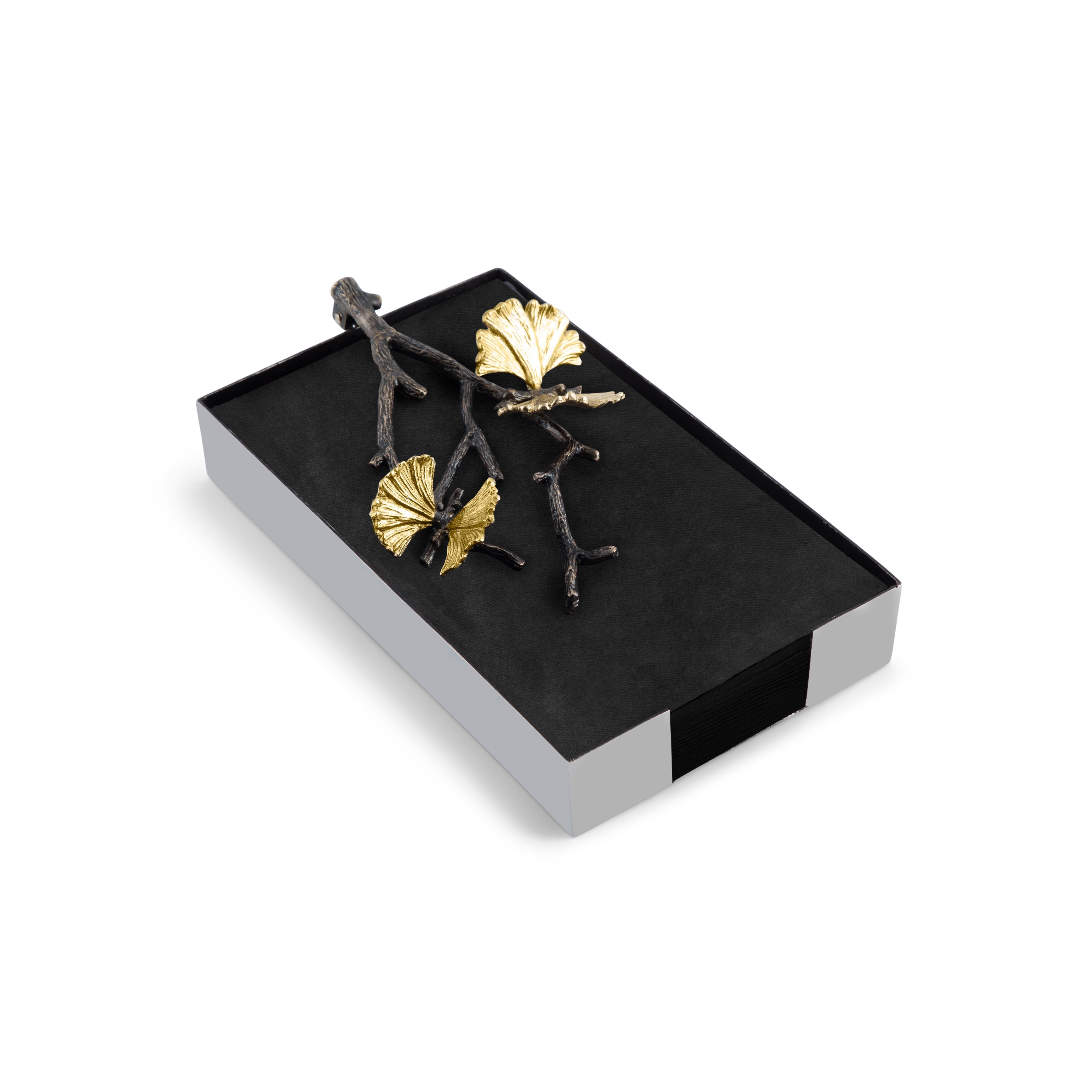 Butterfly Ginkgo Leaf Bathroom Towel Holder - Elegant Guest Hand Towel Rack for Powder Room, Spa, and Luxury Home Decor