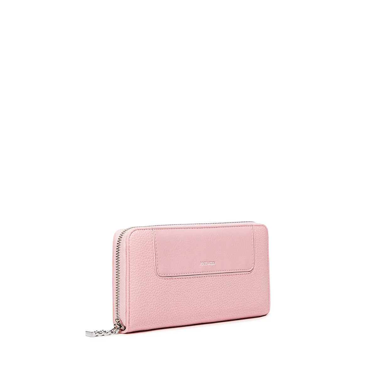 Mae Zip Wallet in Light Pink Pebbled Leather - Stylish & Secure Wristlet for Women | Perfect for Everyday Use, Travel & Gifts