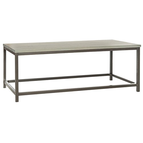 Safavieh American Homes Collection ALEC Brown Pine Coffee Table - Rustic Wooden Living Room Furniture for Home Decor & Cozy Gatherings