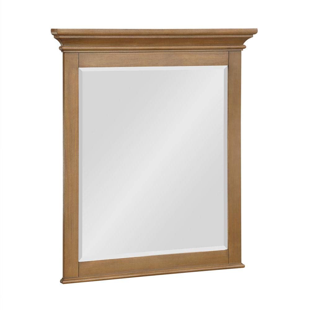 Dorel Living Monteray Beach 30 Inch Rustic Bathroom Mirror - Natural Wood Frame, Wall Mounted Vanity Mirror for Bathroom Decor, Bedroom, Entryway (30