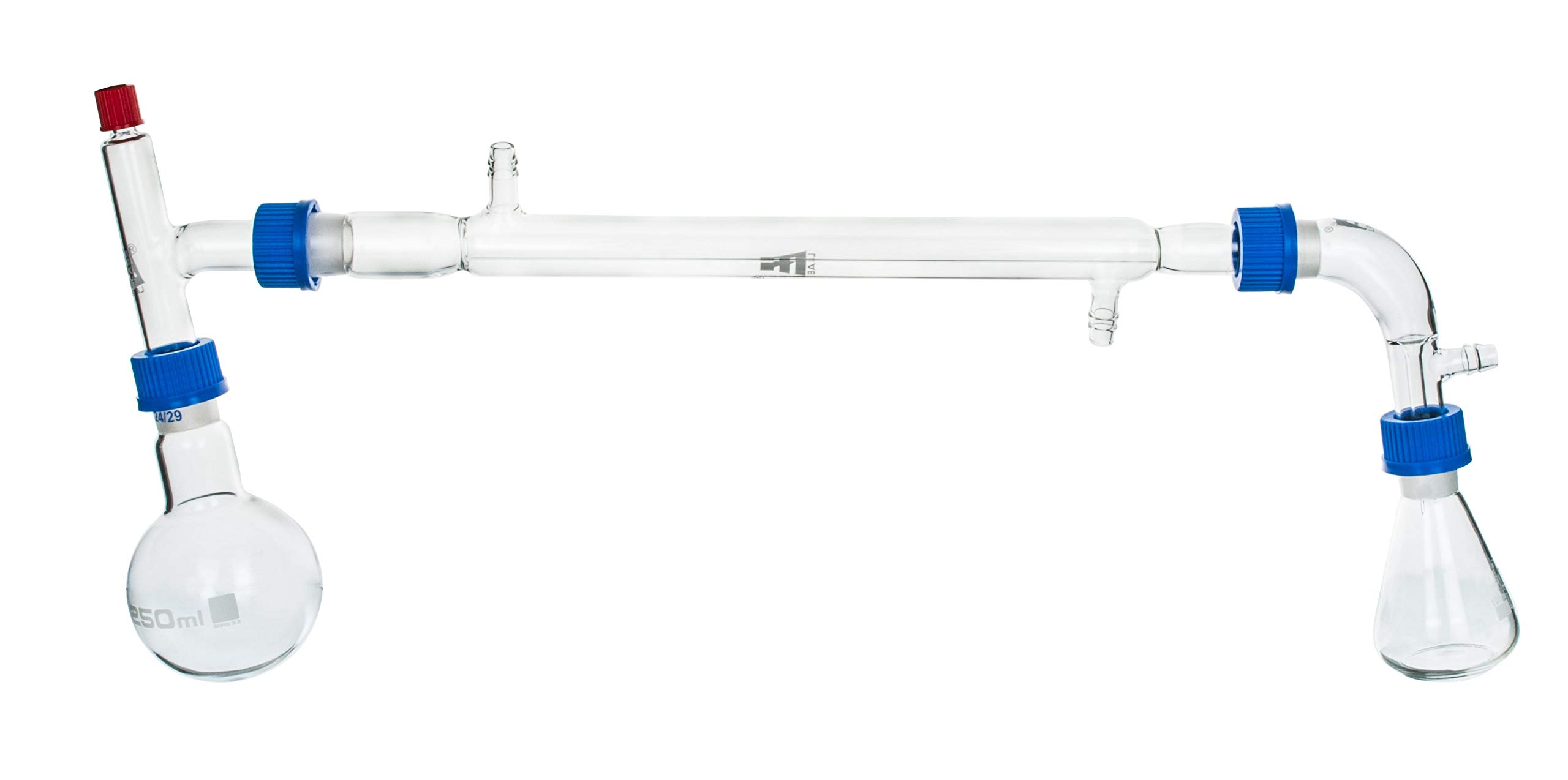 EISCO Vacuum Distillation Kit - 24/29 Joints, 5-Piece Borosilicate Glass Set for Chemistry Labs & Science Experiments