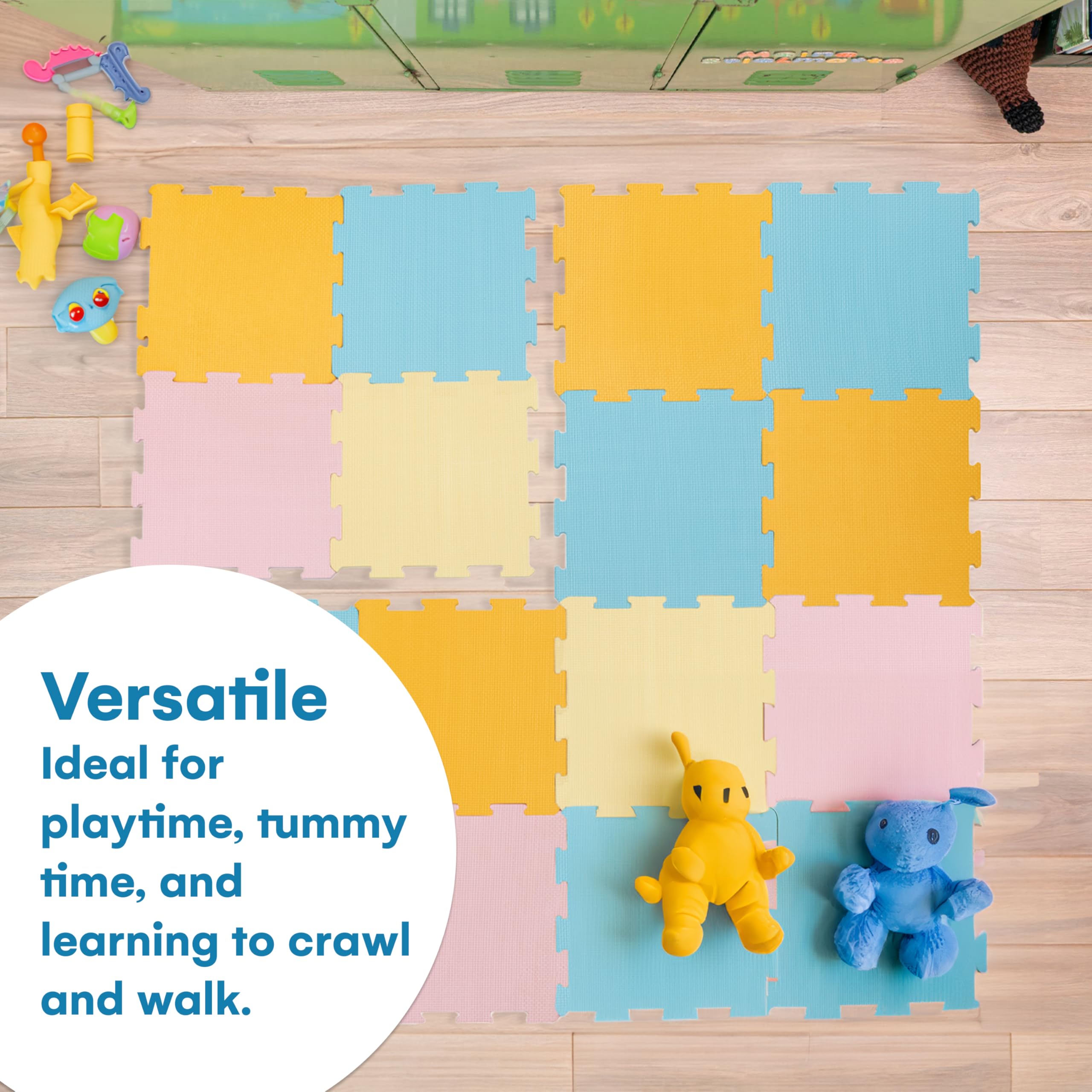 Enovoe Non-Toxic Foam Play Mats for Kids & Babies - 12