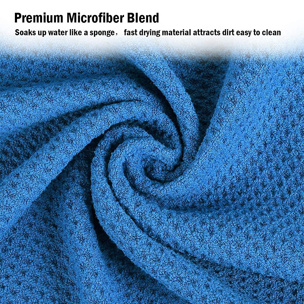 Premium Golf Towel Set with Clip & Accessories - 2 Microfiber Towels + Cleaning Brush - Perfect Golf Gifts for Men & Women - Ideal for Golf Bags, Club Cleaning & On-Course Use