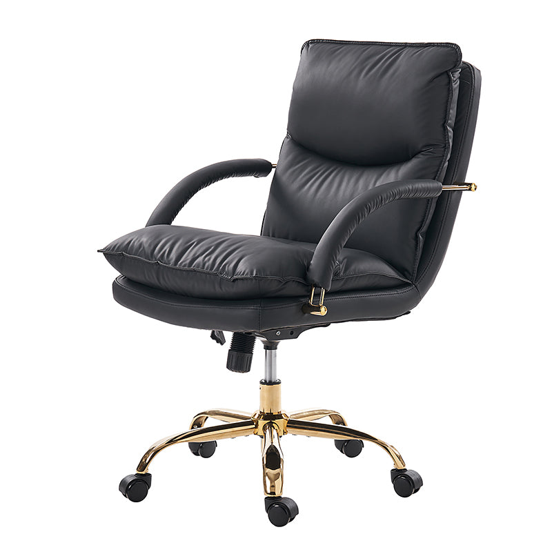 Waterproof PU Leather 360-Degree Swivel Office Chair - Ergonomic Desk Chair for Home & Office Workspace - Perfect for Long Hours of Sitting, Gaming, and Conference Rooms