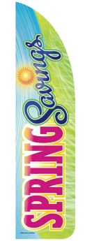 Spring Savings Sidewalk Feather Flag Banner - Outdoor Advertising & Store Promotion (Flag Only) - Perfect for Retail Stores, Car Dealerships & Seasonal Sales