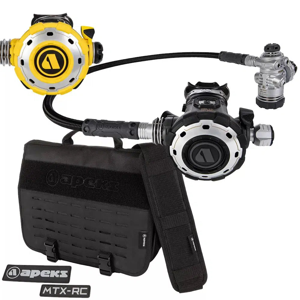 Apeks MTX-R Stage 3 Scuba Diving Regulator Set - Professional First & Second Stage Regulator for Deep Water Diving, Spearfishing, and Technical Diving