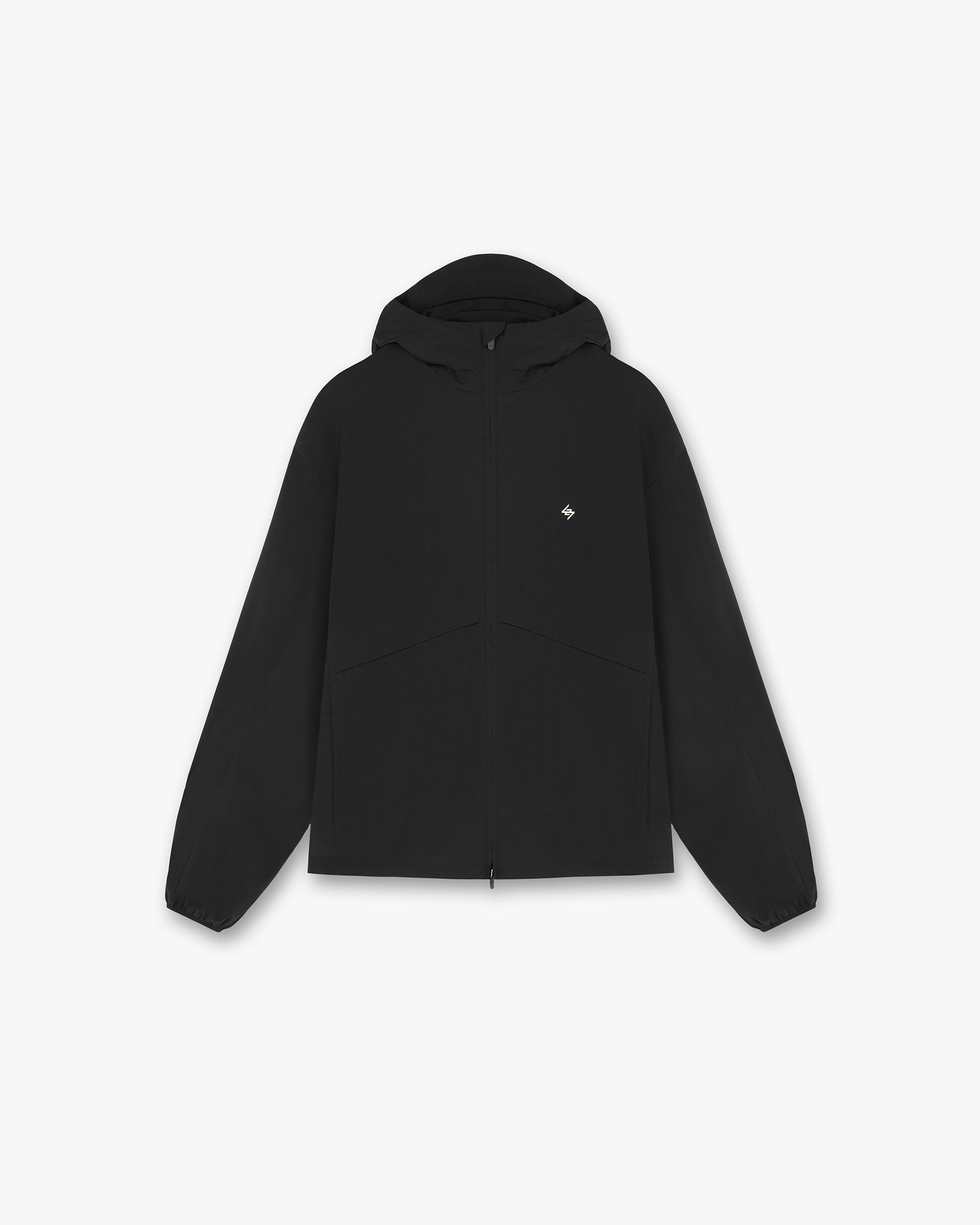 247 Hooded Training Jacket for Men & Women - Lightweight Waterproof Windbreaker for Running, Gym & Outdoor Sports - Jet Black