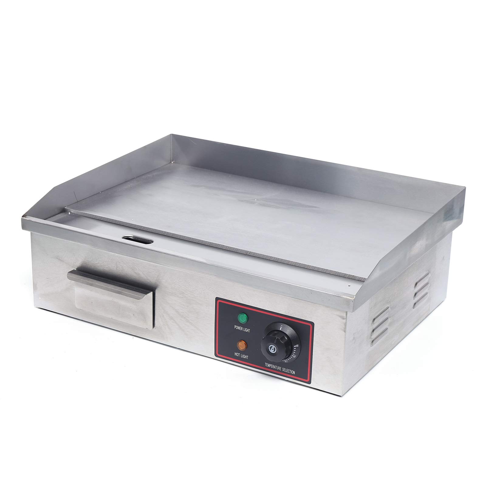 Commercial Electric Griddle 110V 3000W - Stainless Steel Nonstick Flat Top Grill with Adjustable Temperature (122-572°F) - 21.3