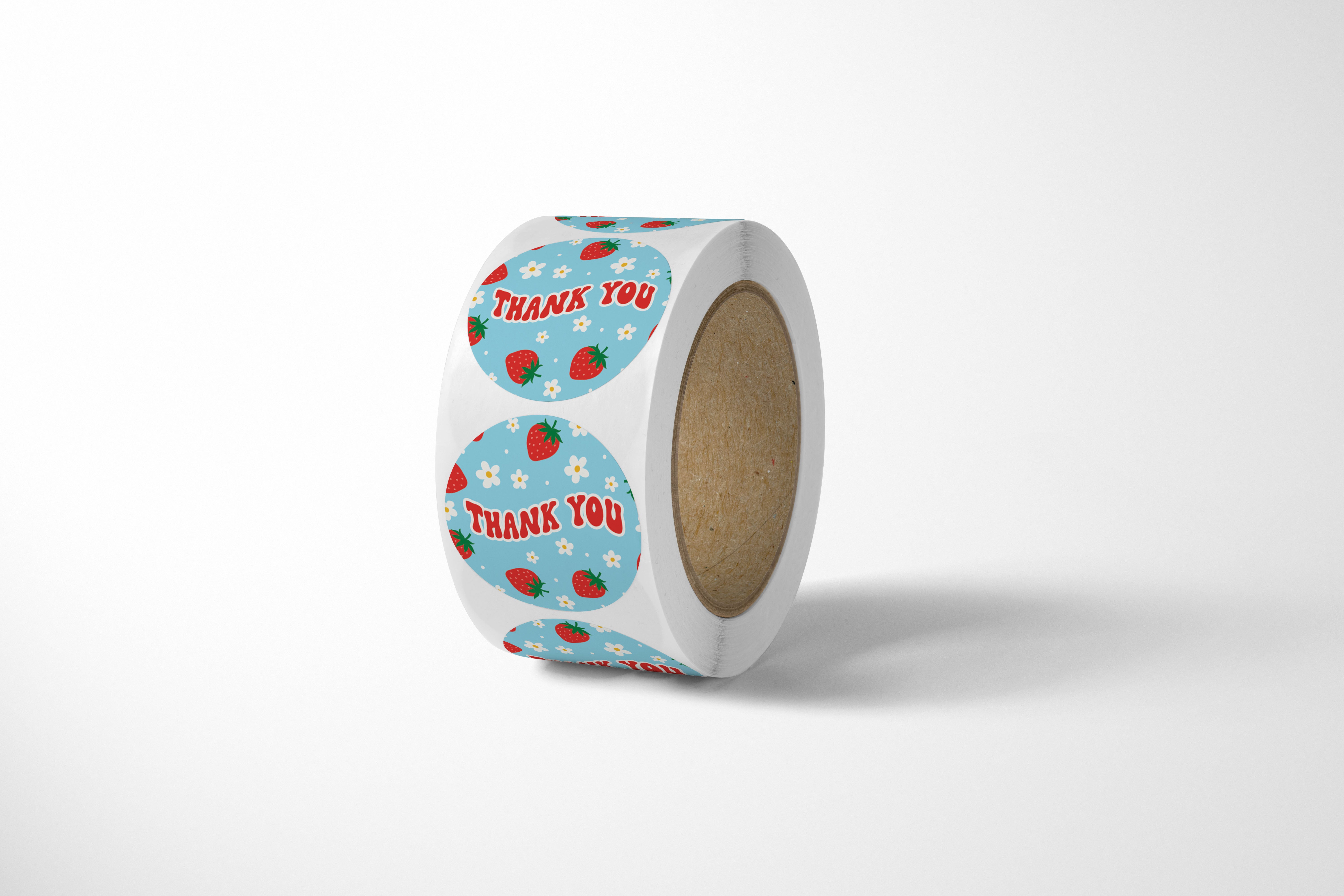 500 Count Strawberry Thank You Stickers - Perfect for Gifts, Packaging, Scrapbooking & DIY Crafts
