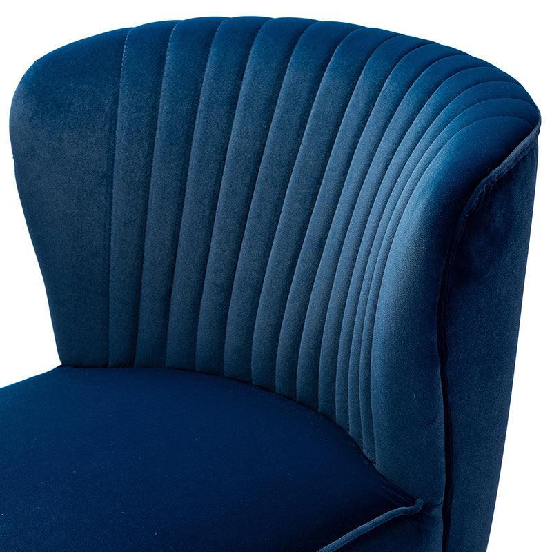 Lola Velvet Side Chair - Modern Upholstered Accent Chair for Living Room, Bedroom & Office - Soft Velvet Fabric with Sturdy Wooden Legs - Perfect for Dining, Lounge & Home Decor