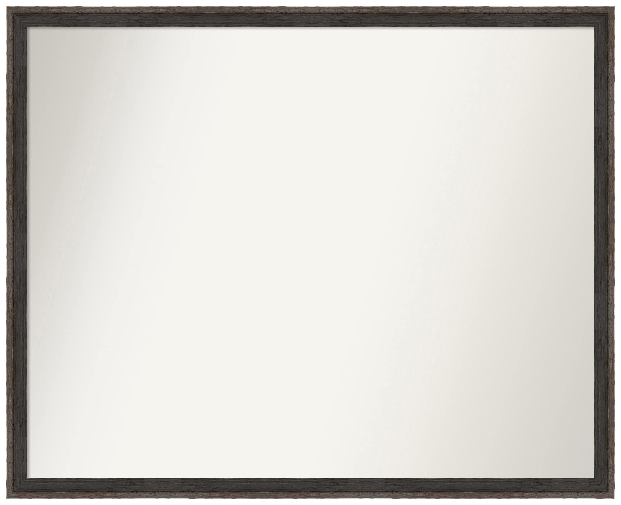 Amanti Art Non-Beveled Custom Wall Mirror 21.25 x 26.25 Inches - Solid Hardwood Wedge Chocolate Frame - Bathroom Vanity Mirror - Custom Sizes Available - Perfect for Bathroom, Bedroom & Entryway Décor