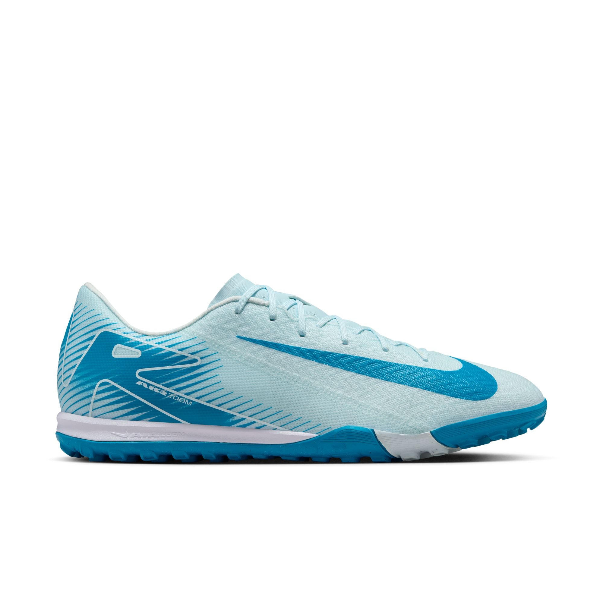 Nike Mercurial Vapor 16 Academy TF Turf Soccer Shoes for Men - Lightweight Football Cleats with Synthetic Leather Upper, Glacier Blue/Blue Orbit - Perfect for Artificial Grass, Training & Casual Wear