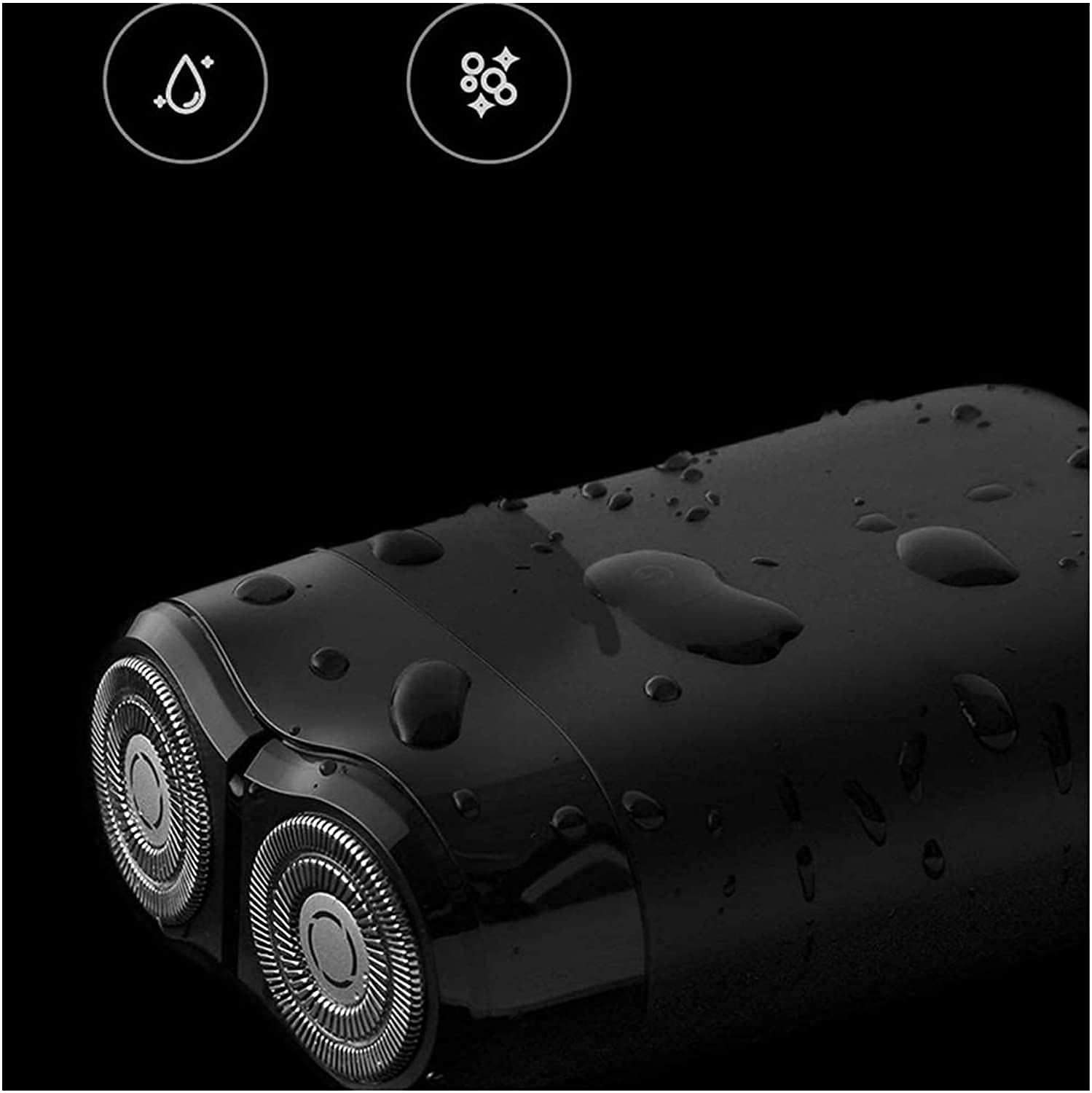 Men's Electric Shaver for Travel - Waterproof IPX7, USB Rechargeable with Floating Dual Blades | Perfect for Business Trips, Gym & On-the-Go Grooming