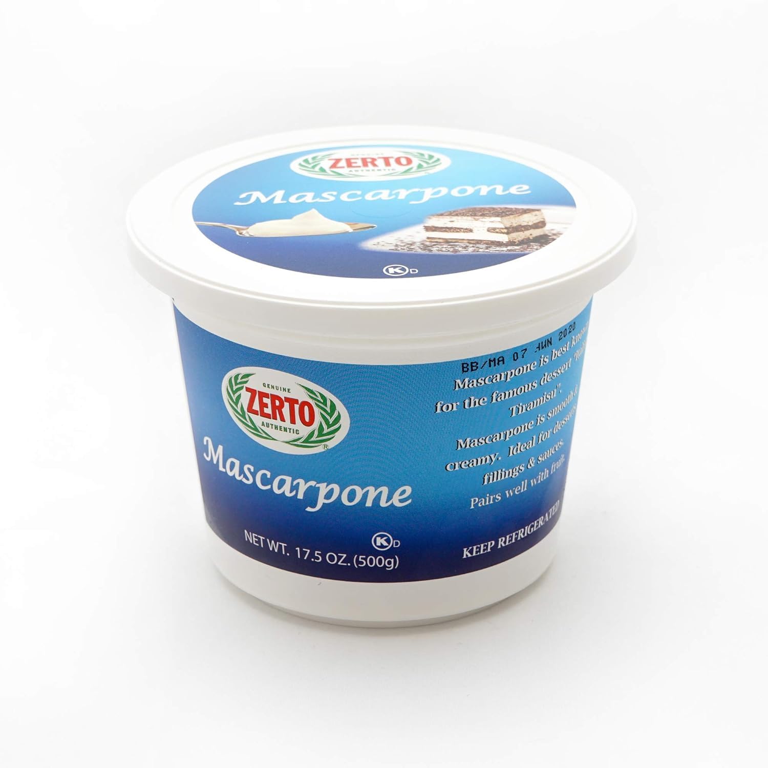 Authentic Italian Mascarpone Cheese - 17.6 oz (500g) - Creamy, Rich & Versatile Italian-Style Cheese for Tiramisu, Pasta & Desserts