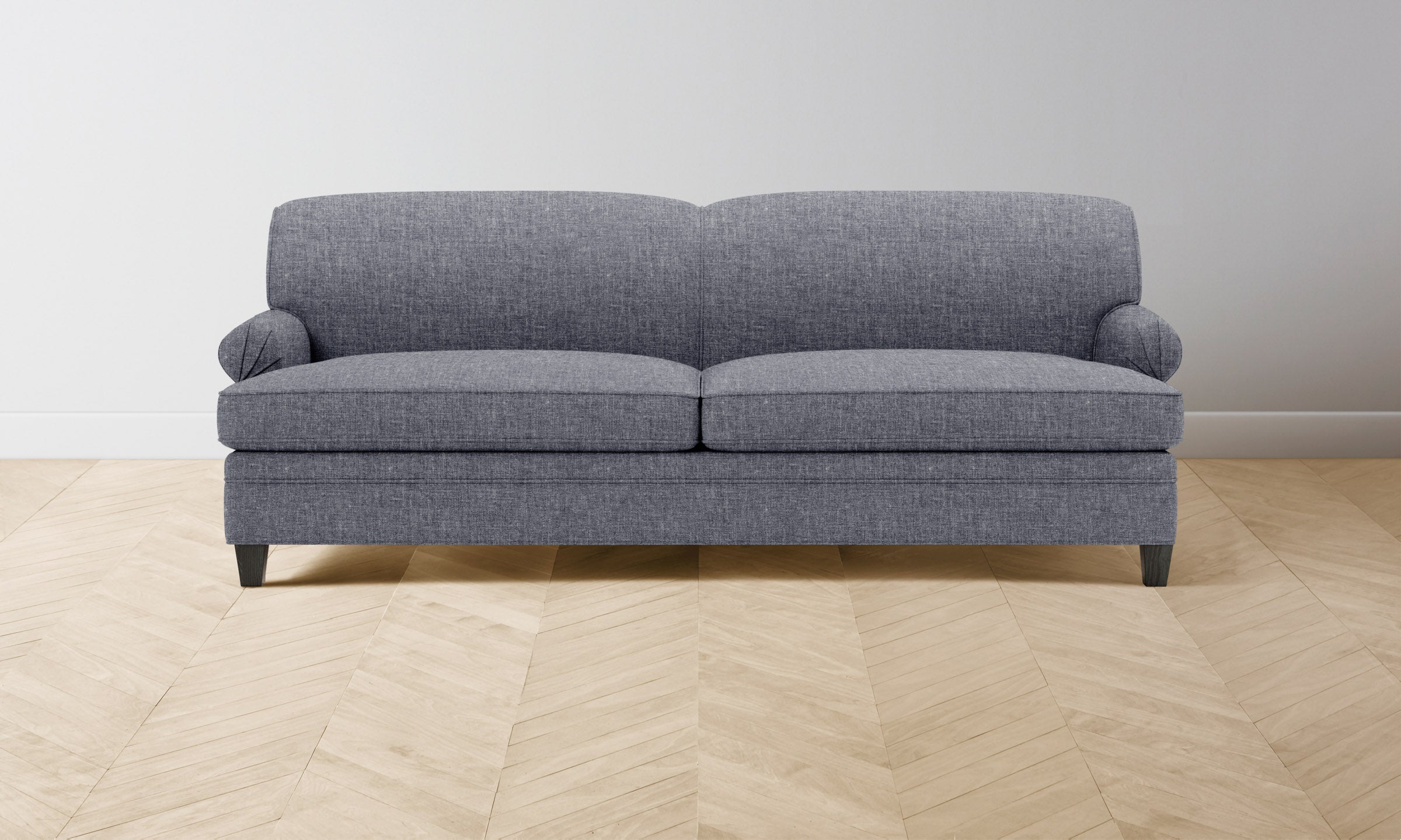 Carmine Sofa - Heritage Belgian Linen Upholstered Modern Living Room Furniture for Lake House, Apartment & Cozy Home Decor