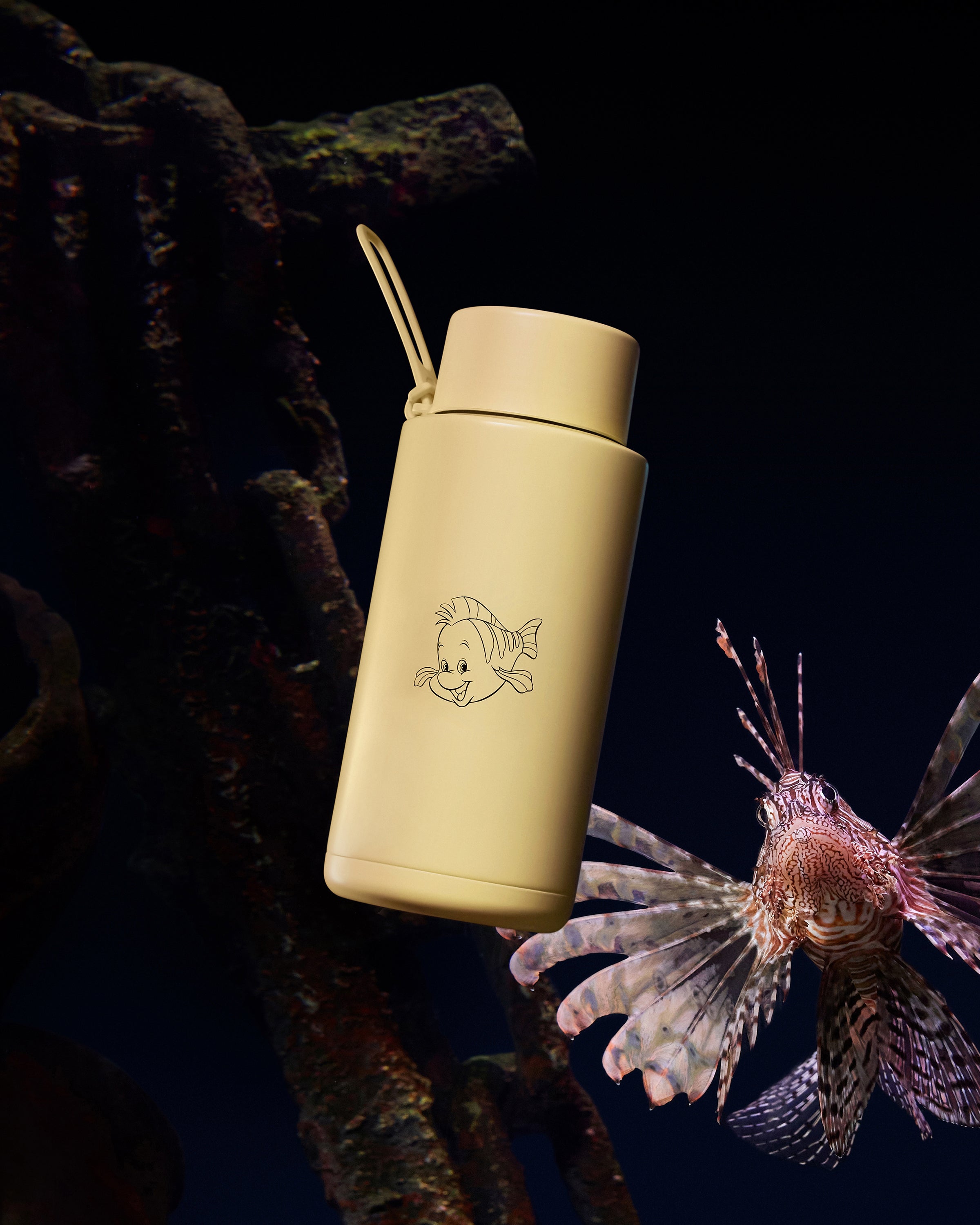 The Little Mermaid Ceramic Reusable Water Bottle - 34oz (1000ml) Insulated Travel Mug for Kids & Adults - Perfect for School, Gym, Hiking & Outdoor Activities