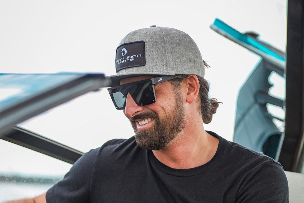 Tidal Wave Matte Black Sunglasses with Jet Black Polarized Lenses - UV Protection for Outdoor Sports & Driving