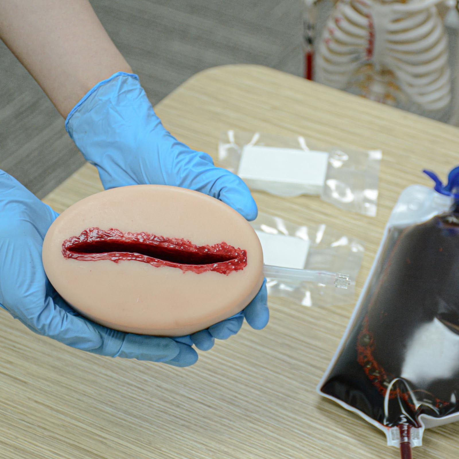 Laceration Wound Packing Trainer Kit - Stop The Bleed Training Kit for Medical Classes | First Aid Practice & Emergency Preparedness | Includes Portable Carrying Case