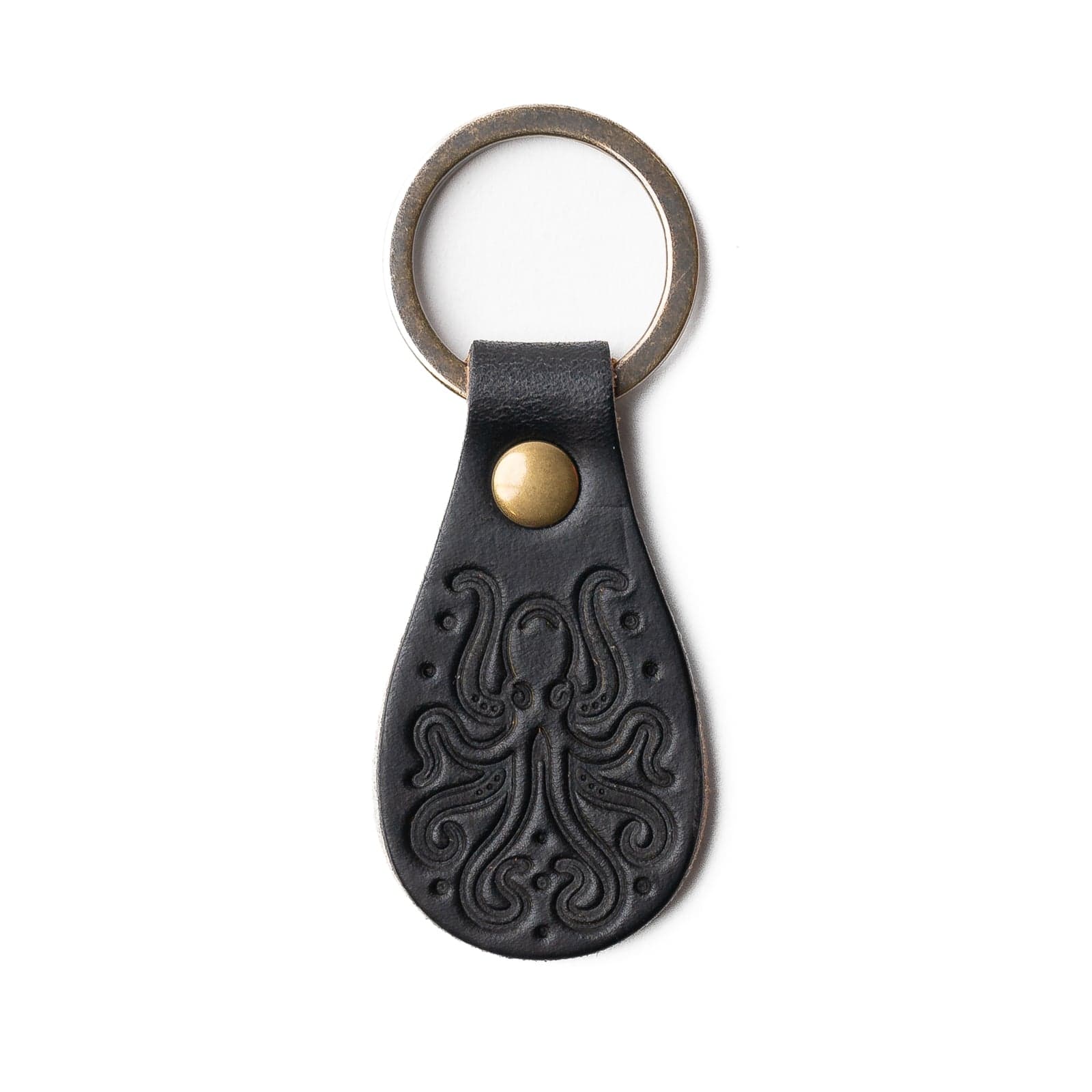 Premium Genuine Leather Keychain with Kraken Design - Durable & Stylish Key Holder for Men & Women - Perfect for Gifts, Travel, and Everyday Use