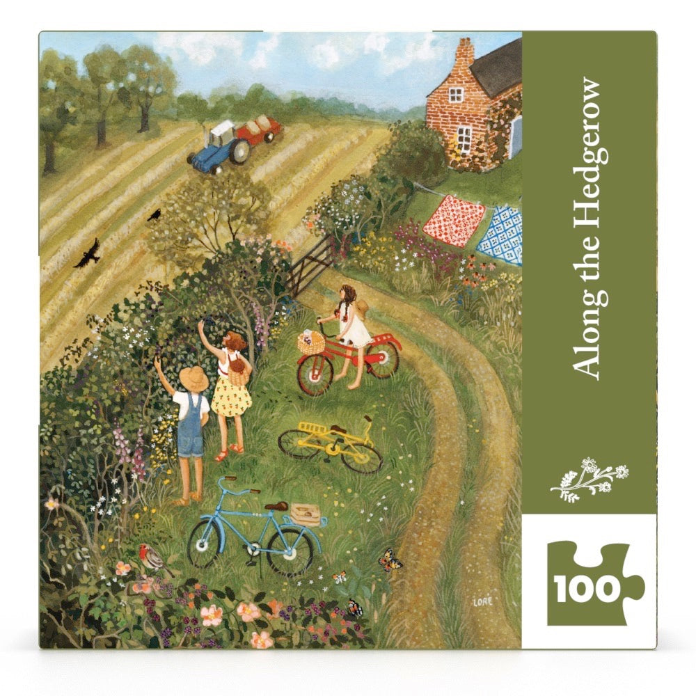 Along the Hedgerow - 100 Piece Jigsaw Puzzle for Adults & Kids | Beautiful Countryside Landscape Puzzle Game | Perfect for Family Game Night & Relaxation