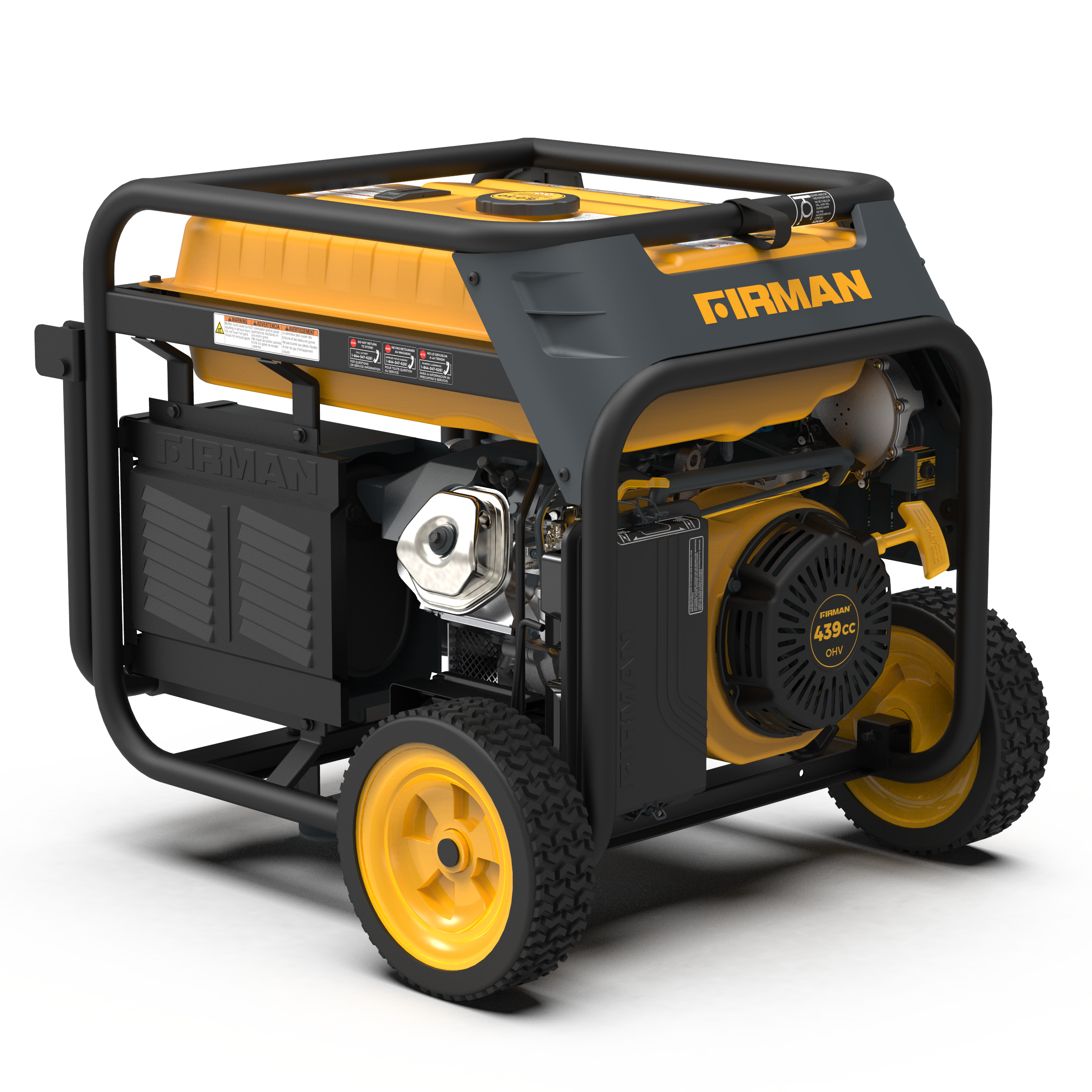 8000W Dual Fuel Portable Generator with Electric Start - 120V/240V Output for Camping, RV Trips & Home Backup Power