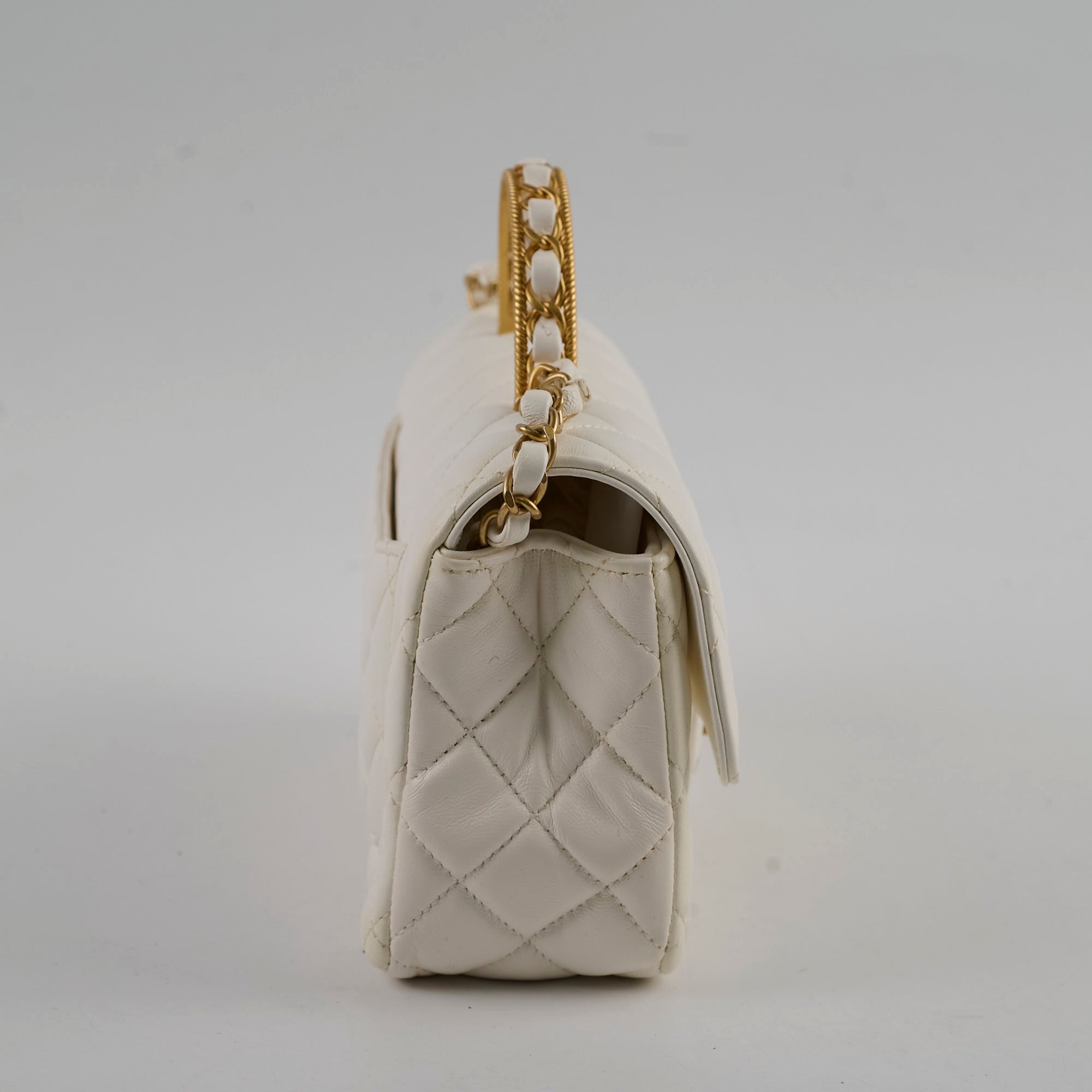 Chanel Mini Rectangle Top Handle Bag - Genuine Lambskin Leather with Microchip - Perfect for Evening Parties, Date Nights & Luxury Gift Giving