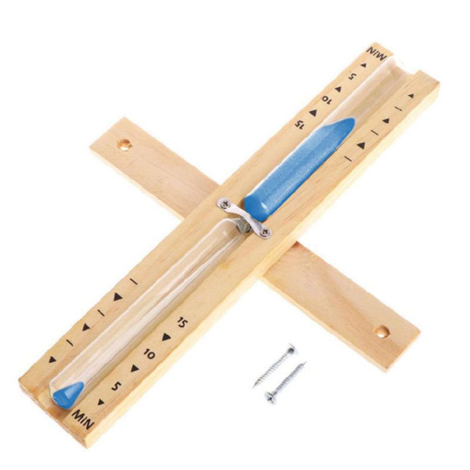 Wooden Sand Timer - 15 Minute Hourglass Clock for Sauna, Kitchen & Bathroom | Wall Mounted Rotating Sandglass Timer for Meditation, Yoga & Relaxation | Perfect Home Decor & Unique Gift Idea