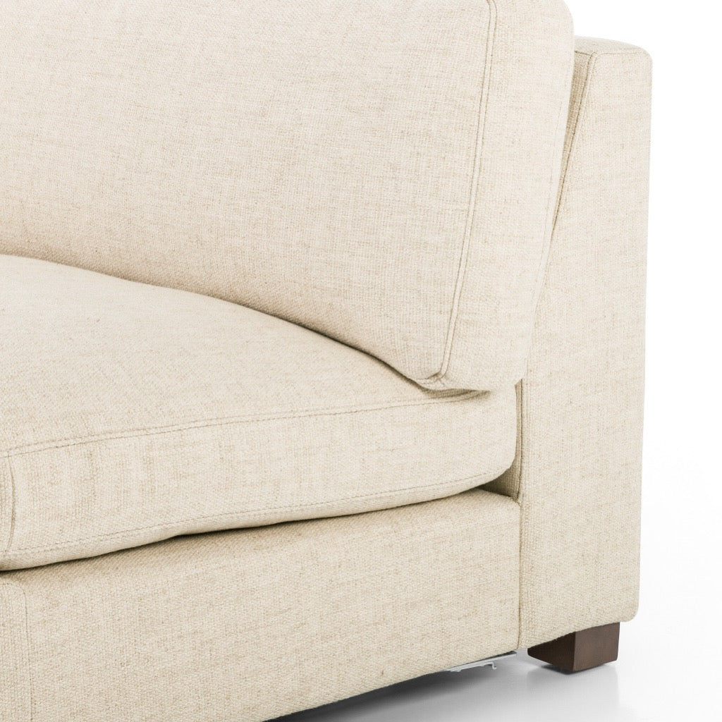 Boone 3-Piece Sectional Sofa Set in Thames Cream - Modern L-Shaped Couch for Living Room, Family Room & Apartment Decor