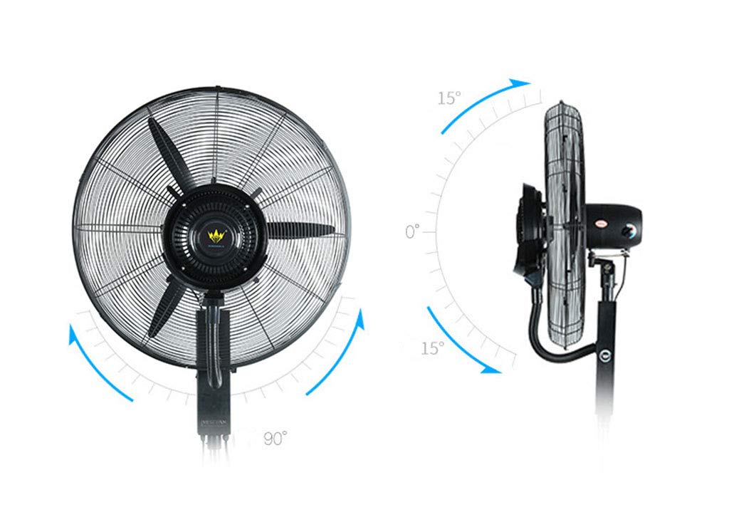 **Powerful Camping Fan with Oscillation - Heavy Duty Quiet Cooling Fan for Bedroom, Commercial, Residential & Greenhouse Use - Floor Standing Pedestal Fan with Humidifying Misting Function**    *(Perfect for Outdoor Camping, Indoor Cooling, Office Spaces, Greenhouses & Hot Summer Days)*