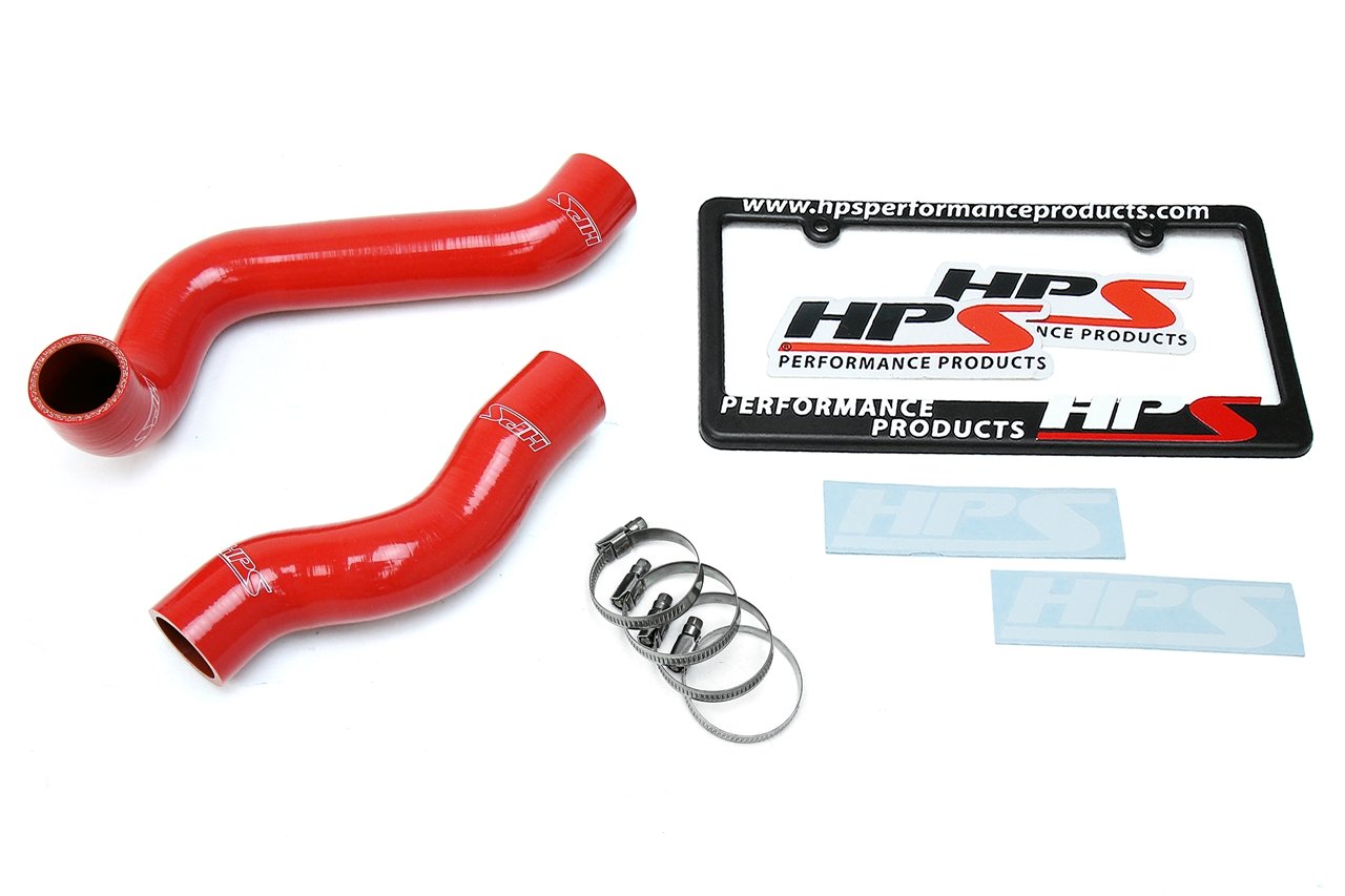 HPS 57-1698-RED-6 Red Silicone Radiator Hose Kit - High Temperature Coolant Hose Replacement (1 Pack) - Perfect for Car Engine Cooling System & Performance Upgrades