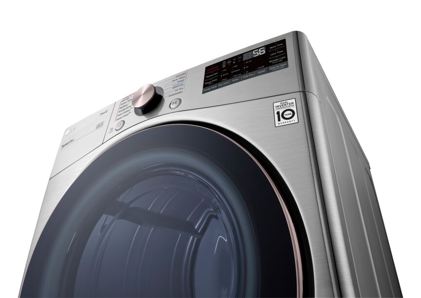 LG DLEX3850V 7.4 Cu.Ft Graphite Steel Front Load Electric Steam Dryer with AI Technology - Perfect for Large Families, Laundry Rooms & Smart Homes