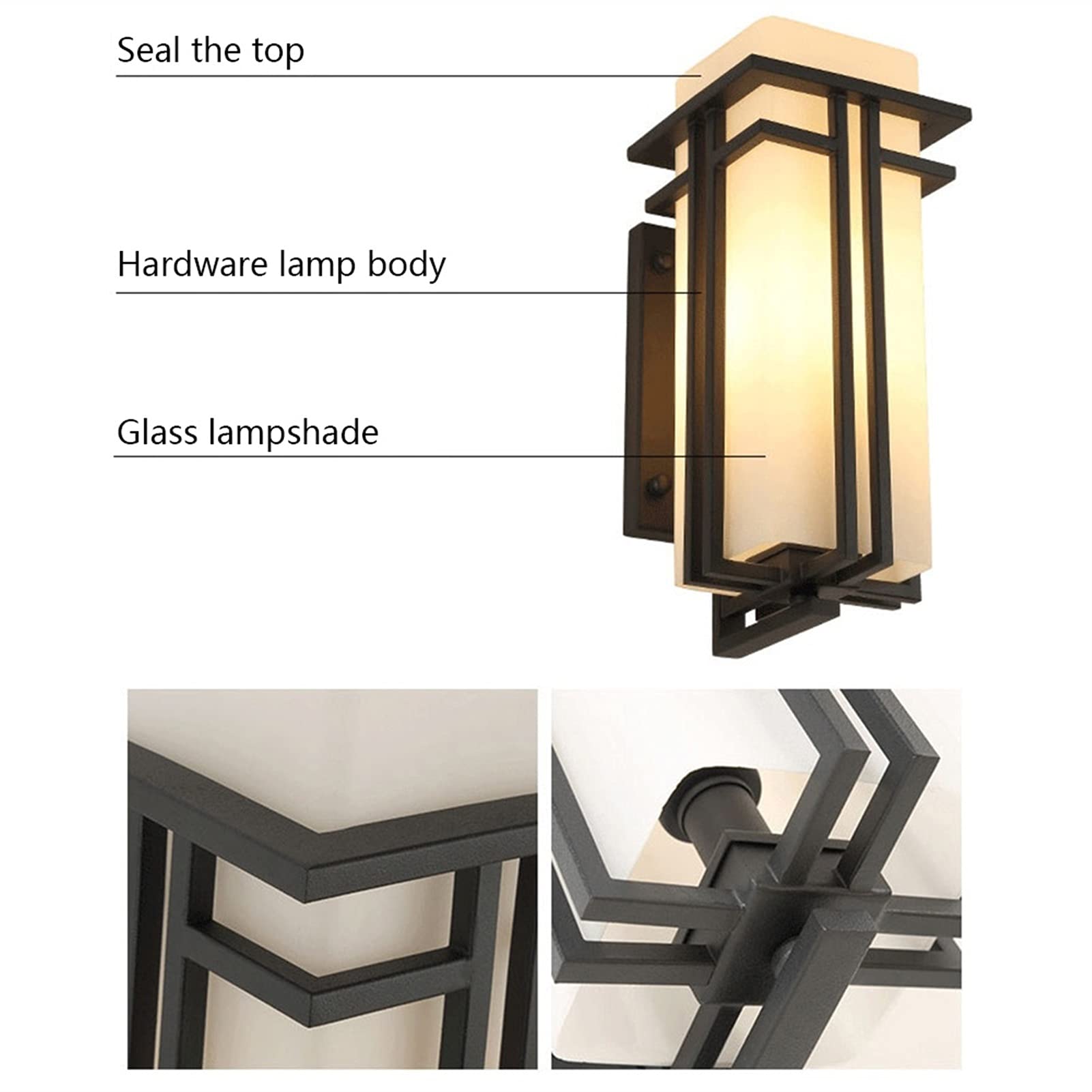 Waterproof LED Wall Lamp for Outdoor Balcony, Courtyard, Aisle - Warm White Light, Simple Design (20x41cm) - Perfect for Patio, Garden, and Entryway Lighting