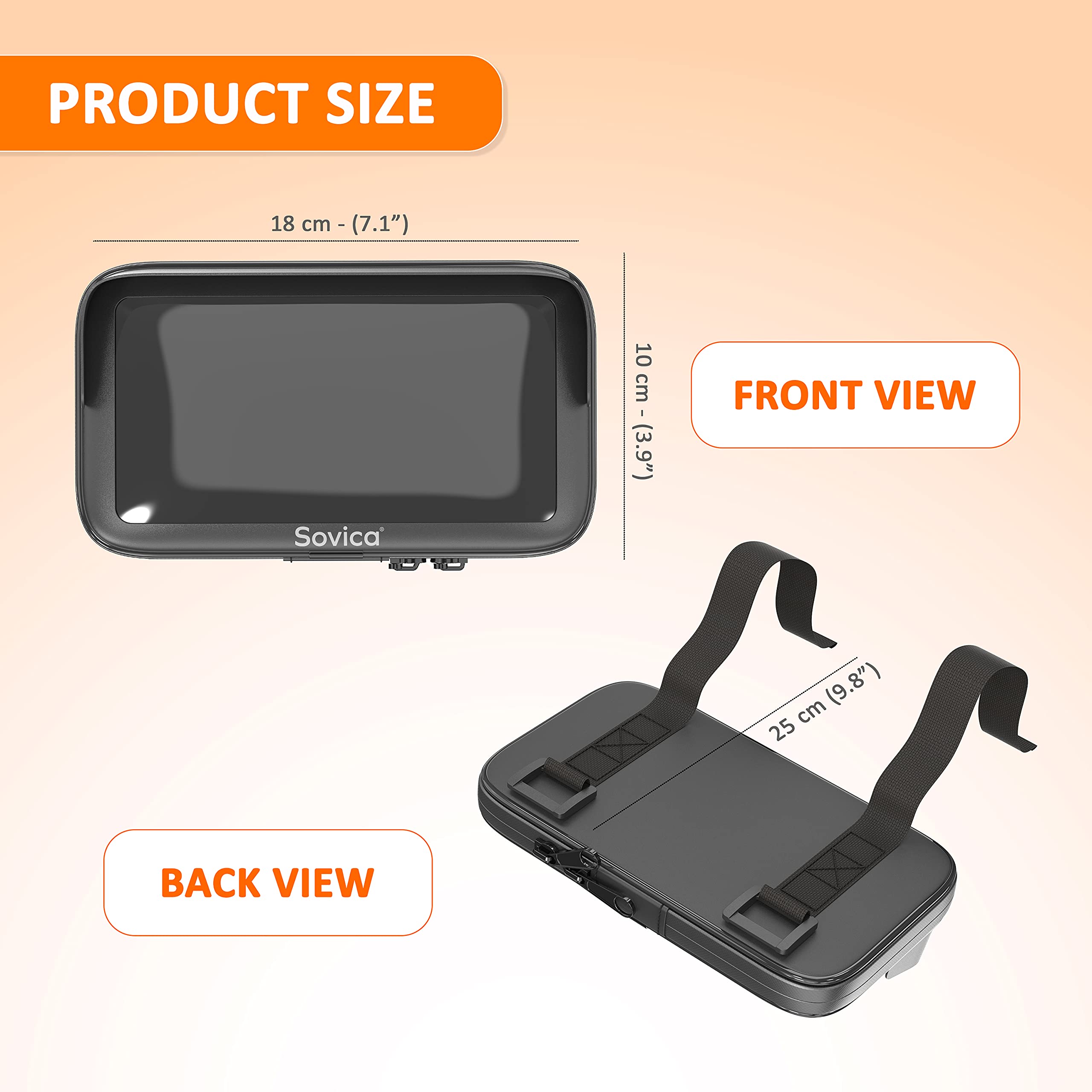 Universal Motorcycle Phone Mount - Waterproof Handlebar Holder for Smartphones up to 7.5 Inch, Adjustable for All Bar Shapes & Sizes | Perfect for Adventure Riding, Commuting & GPS Navigation