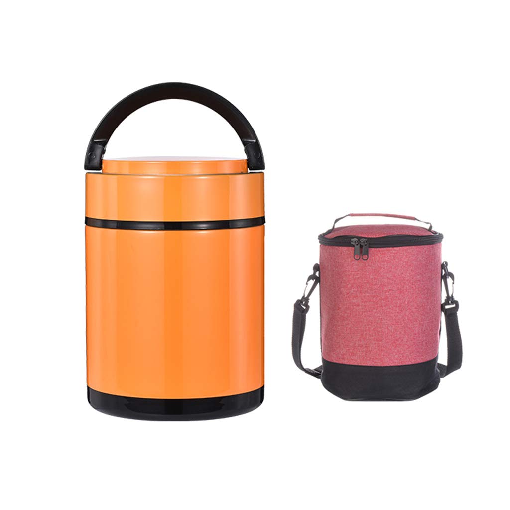 Vacuum Insulated Stainless Steel Lunch Box - 1.5L Thermal Food Container with Lid, 304 Stainless Steel Construction, Leak-Proof Thermos for Hot & Cold Meals - Perfect for School, Office, Picnics & Outdoor Activities (Yellow)