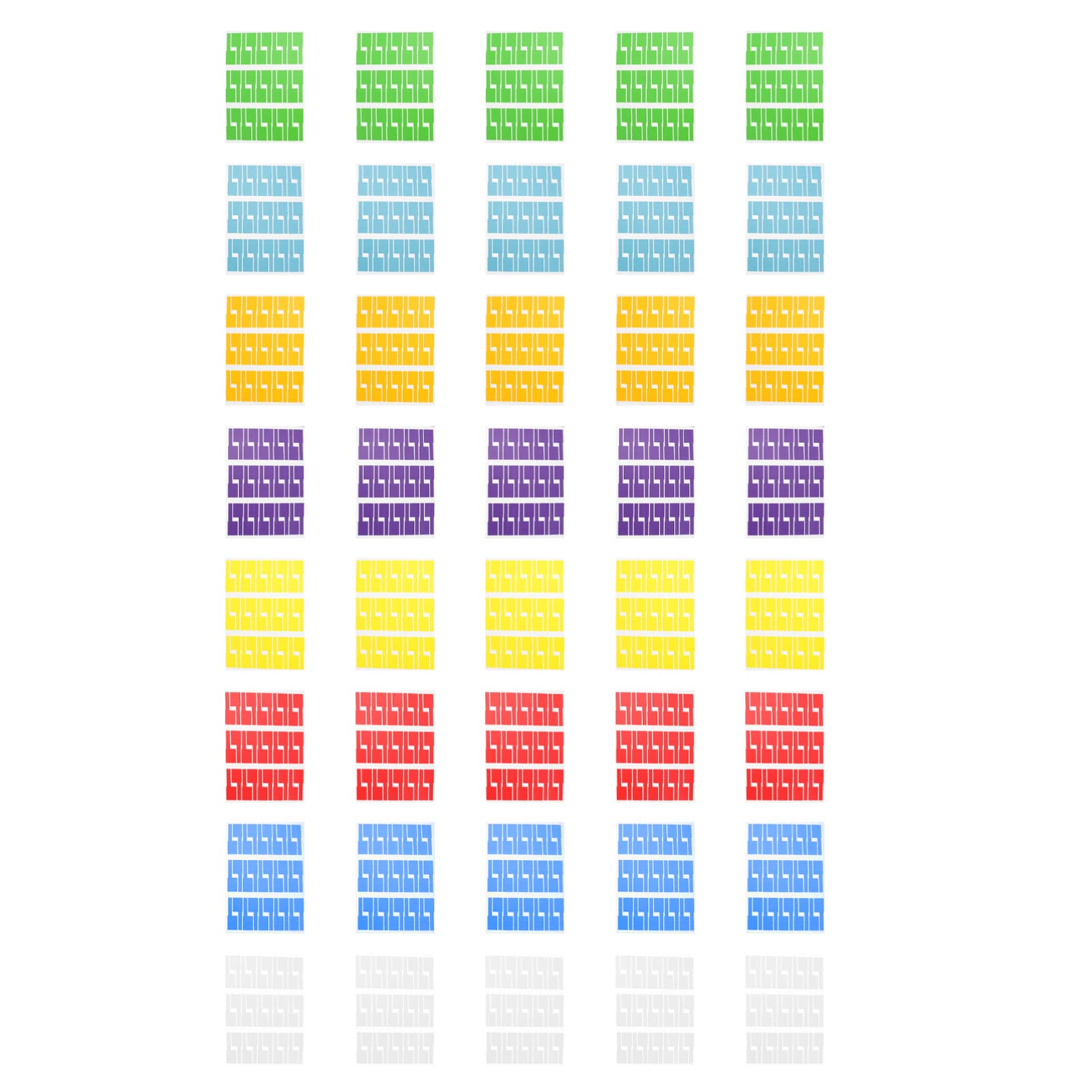 Waterproof Colorful Ethernet Cable Labels - 40 Sheets Write-On Stickers for Printer & Handwriting | Perfect for Network Cable Organization in Offices, Data Centers & Home Setups