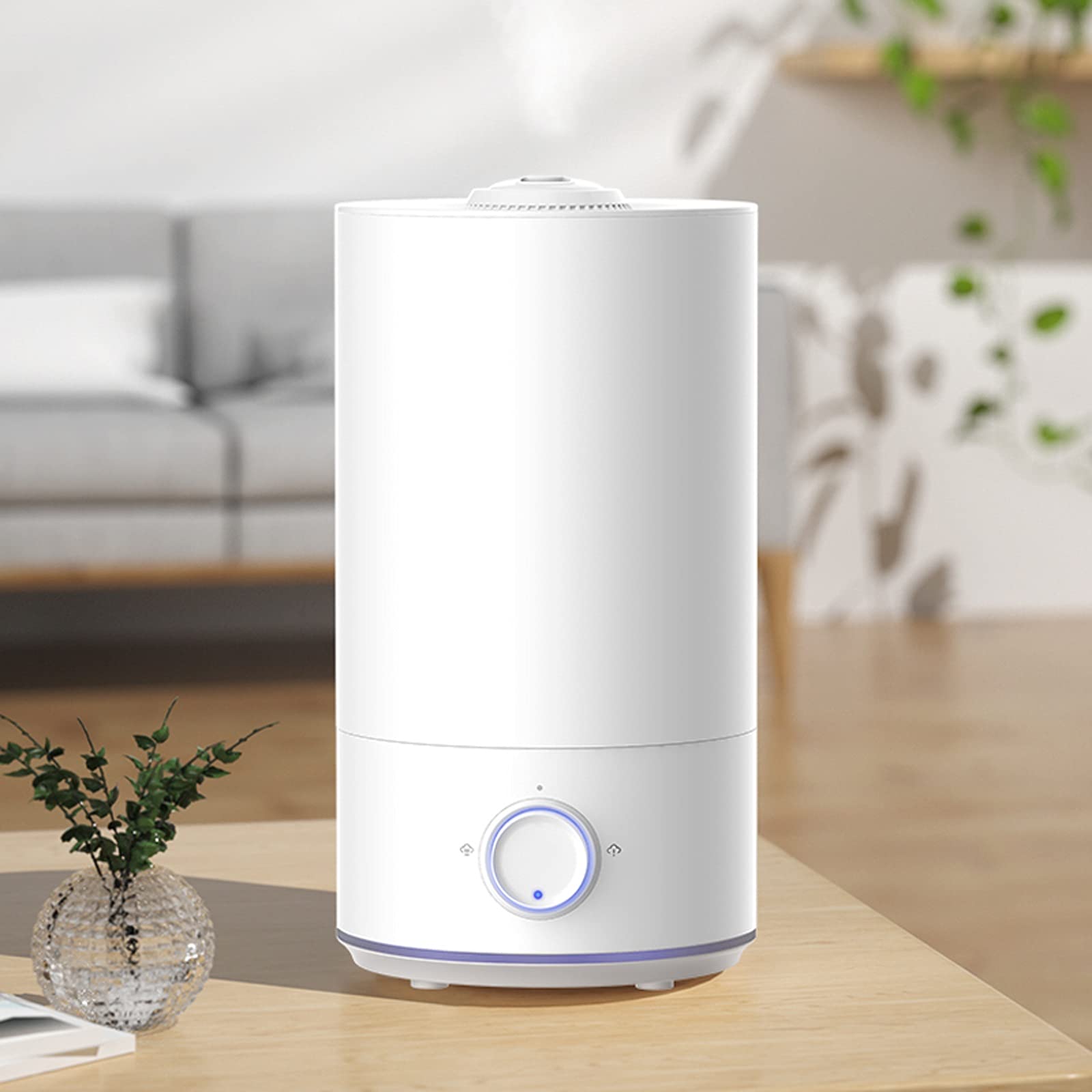 Ultrasonic Cool Mist Humidifier & Essential Oil Diffuser - Quiet Air Humidifier for Baby Nursery, Bedroom, Office | Small Space-Saving Design with Auto Shut-Off | Perfect for Dry Air Relief, Aromatherapy & Better Sleep