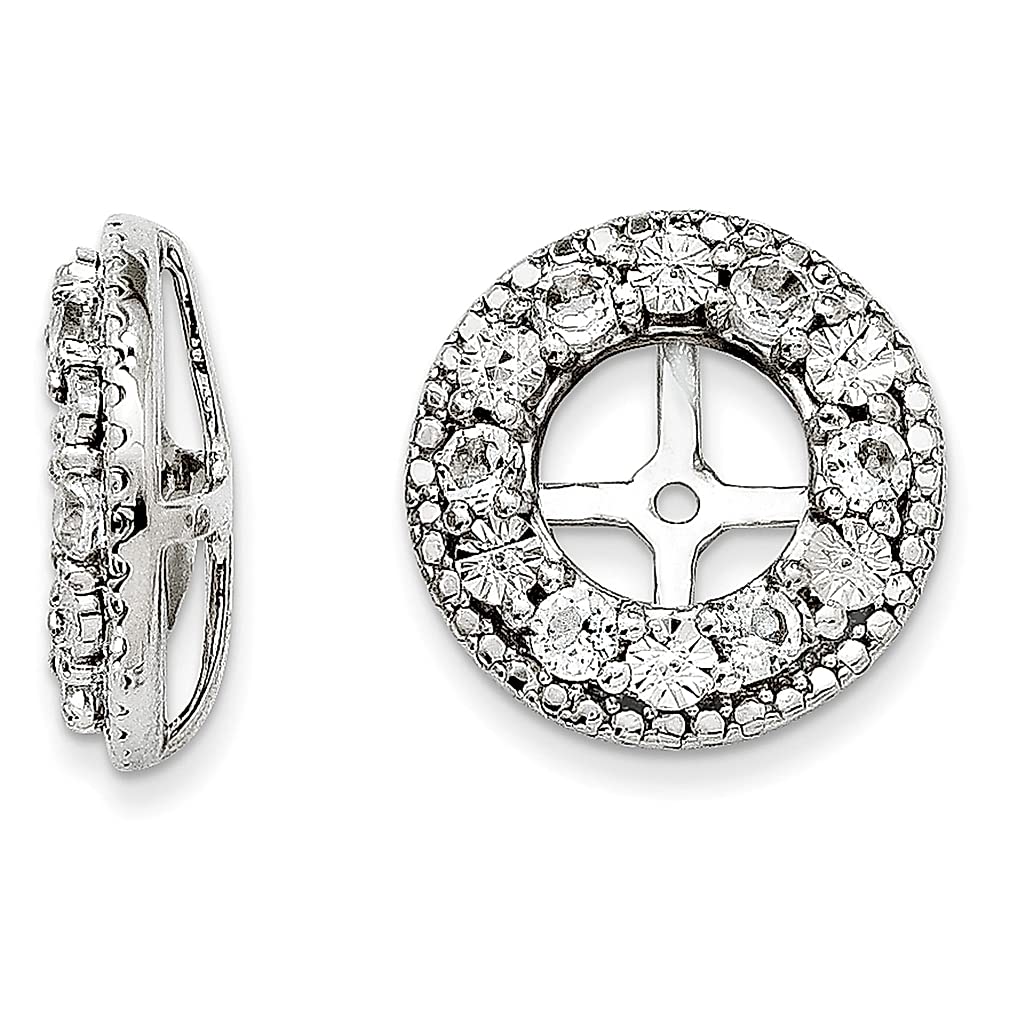 925 Sterling Silver White Topaz Earrings - April Birthstone Jewelry for Women | Elegant Jacket Style Fine Jewelry Gift for Her | Perfect for Weddings, Anniversaries & Special Occasions