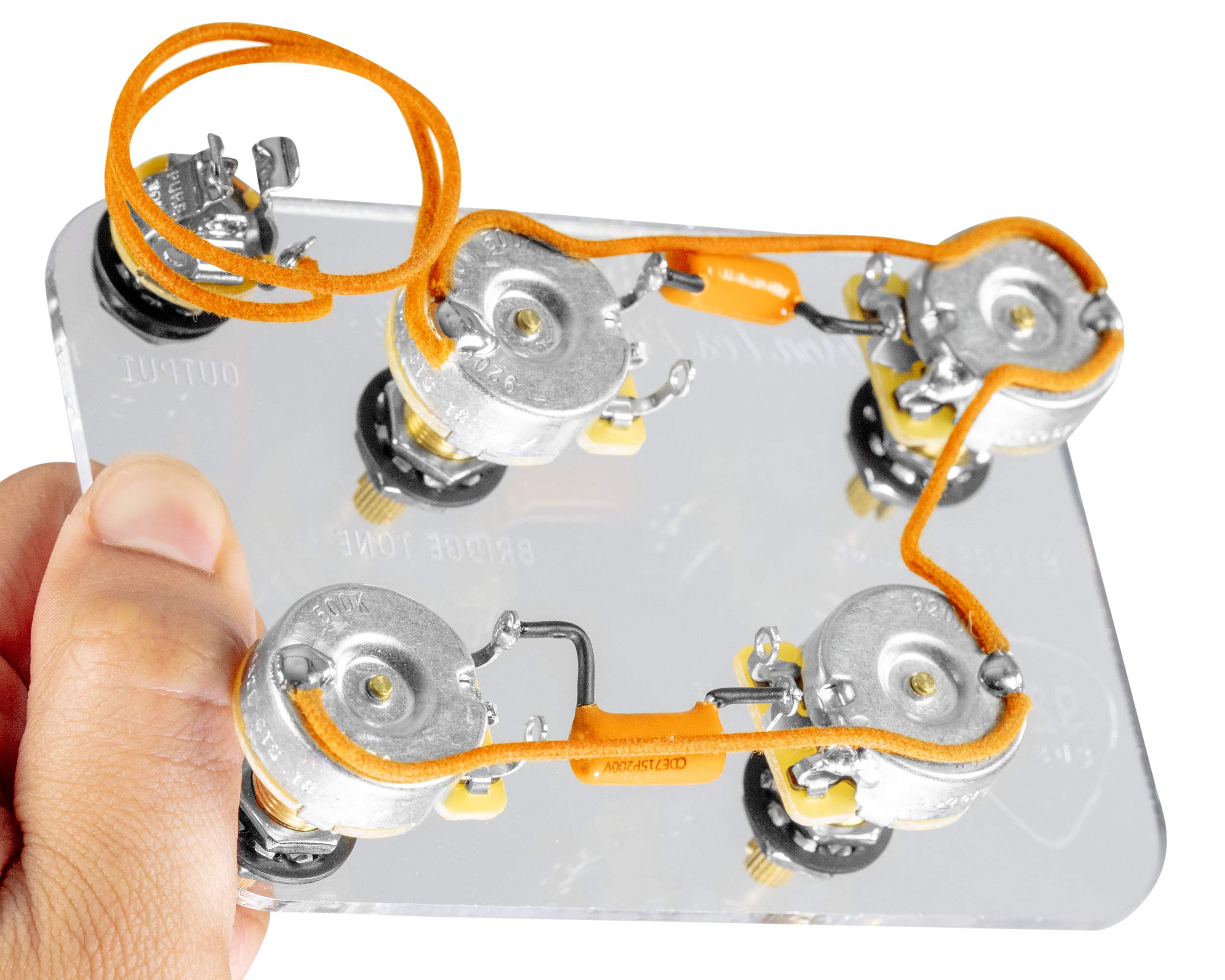 Premium 920D Custom Les Paul Wiring Harness Kit with 4 Long Shaft Pots - Perfect for Guitar Upgrades & DIY Repairs | Compatible with Gibson, Epiphone & Electric Guitar Mods