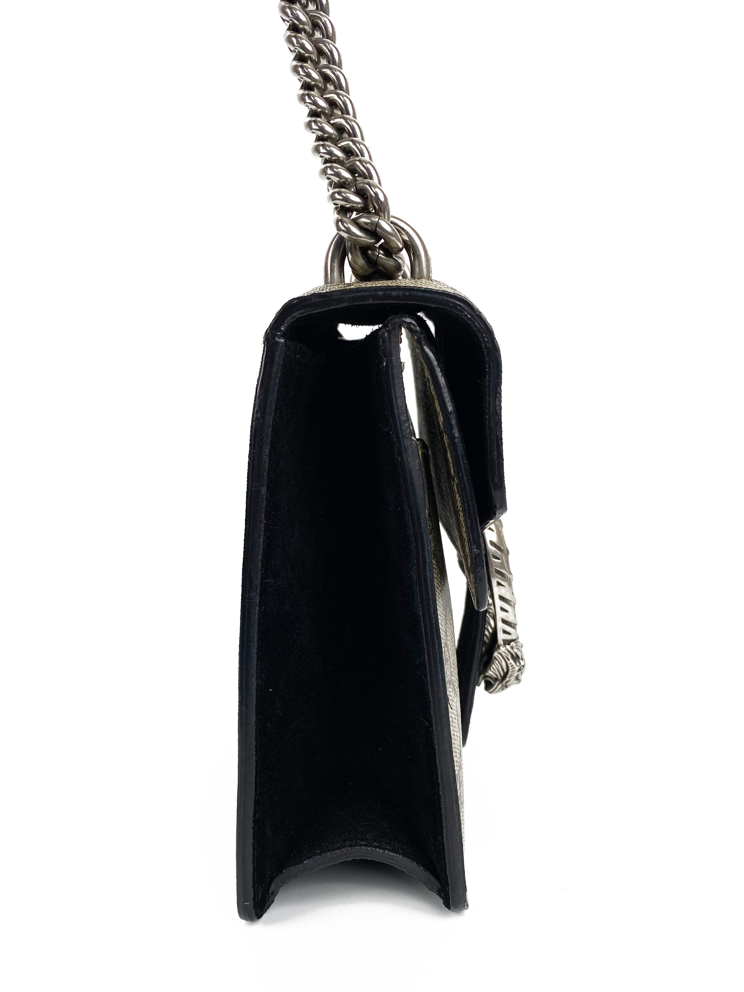 Gucci GG Supreme Mini Dionysus Crossbody Bag with Black Trim - Stylish Luxury Handbag for Women, Perfect for Parties, Dates & Everyday Use