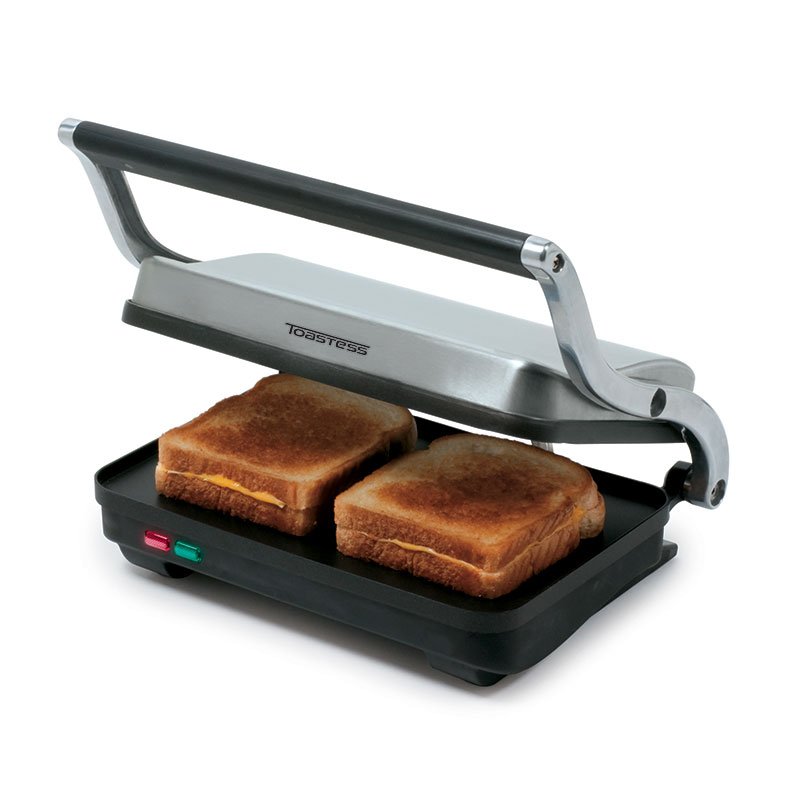 Salton TSG710 Sandwich Grill - 2-Slice Toaster & Panini Press for Quick Breakfast & Lunch - Perfect for Home, Office, or Dorm Use