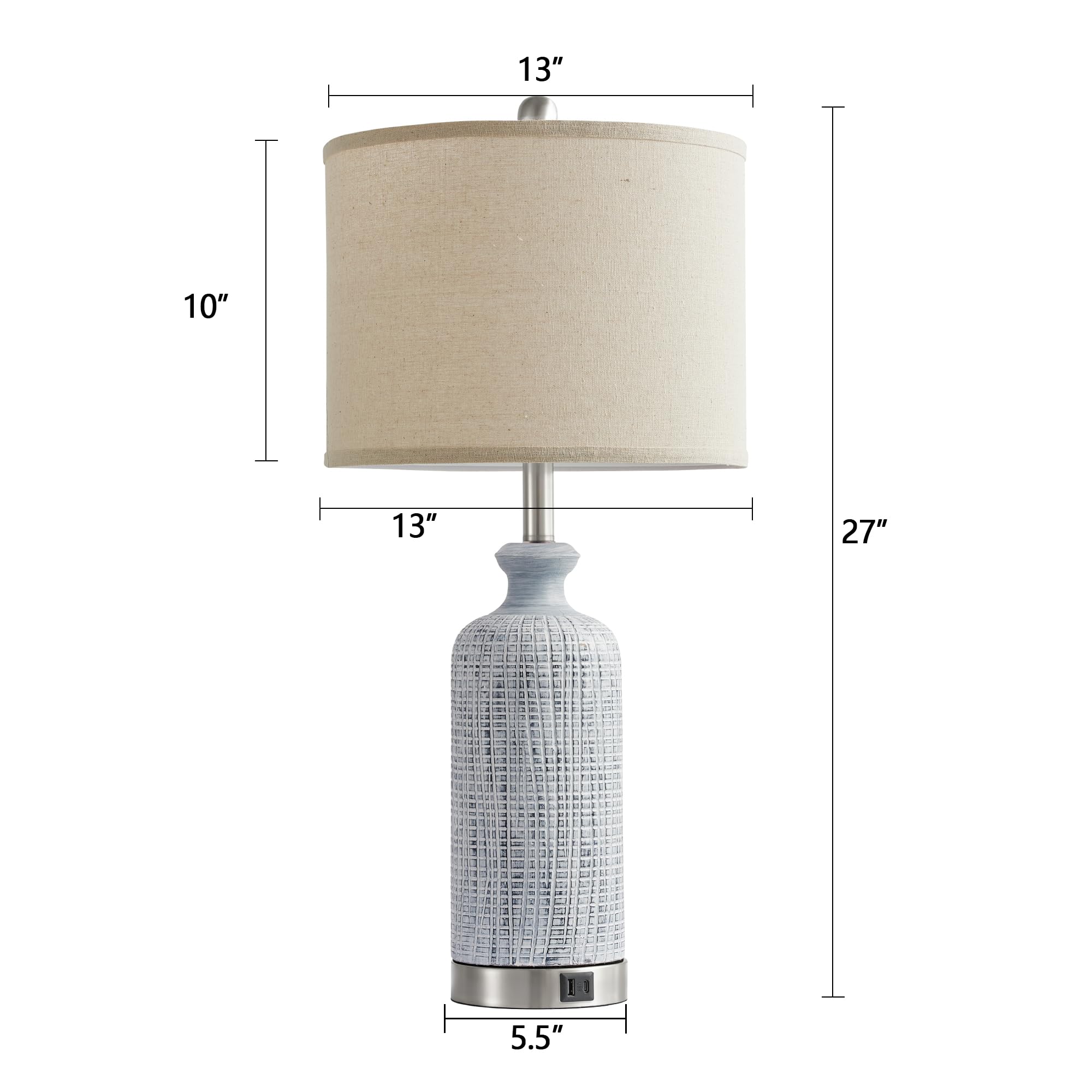 Modern Farmhouse Table Lamps Set of 2 - 27