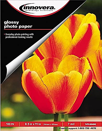 Premium Glossy Photo Paper for Inkjet Printers - High-Quality 8.5x11 Photo Paper for Vibrant Prints - Perfect for Photo Albums, Scrapbooking & Home Decor